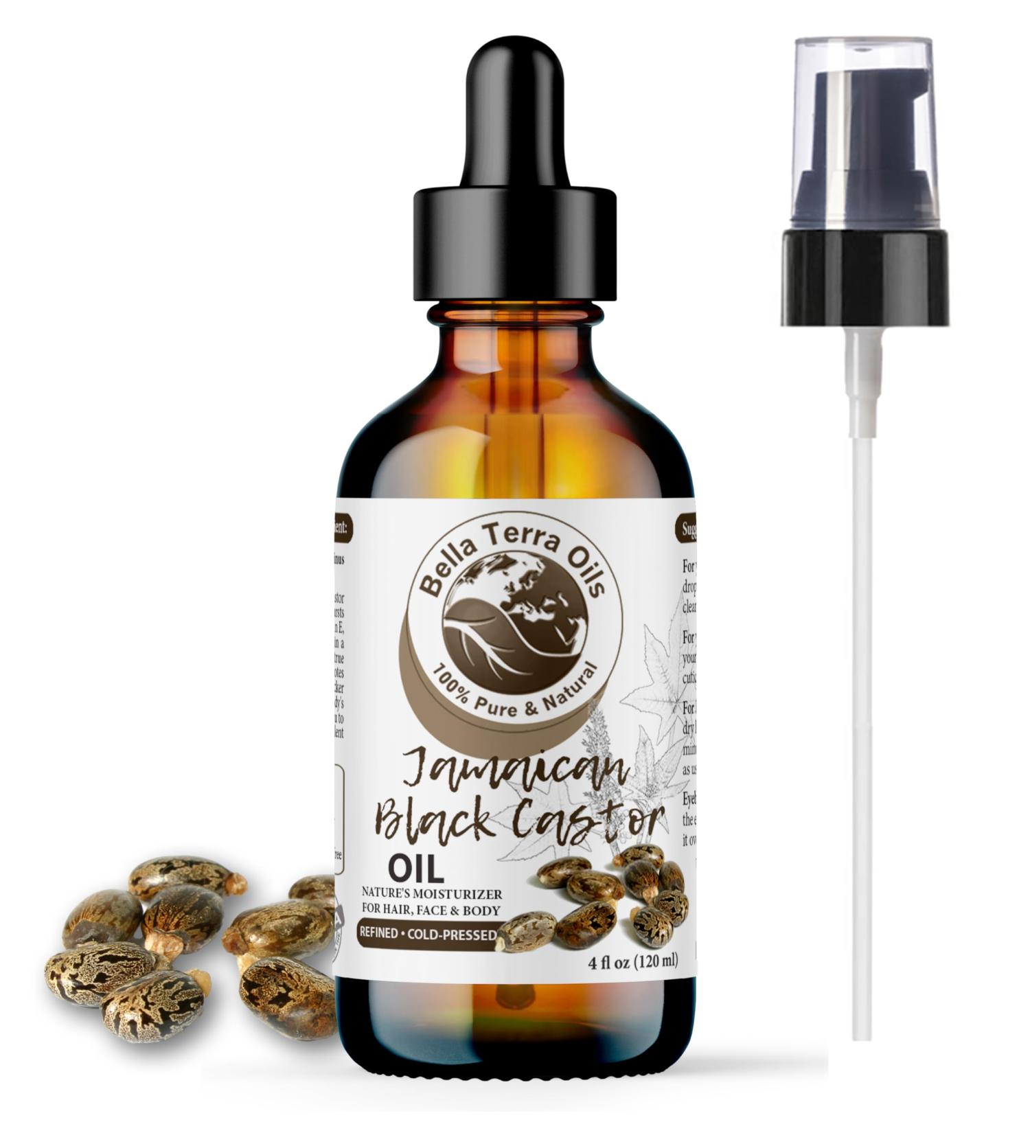 Buy Bella Terra Black Castor Oil 4oz - Rich in Vitamins & Ricinoleic Acid for Radiant Skin - International Shipping Available - Buy Online on SooperMarket.com
