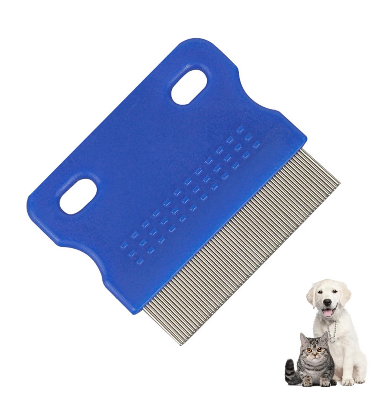 Flea Comb for Dogs and Cats - Stainless Steel Fine Tooth Grooming Tool for Tear Stains, Fleas, Lice - Pet Grooming Comb - Buy Online on SooperMarket.com