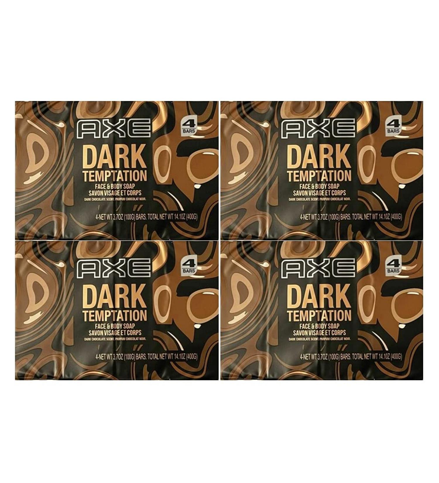 Axe Bar Soap for Men, Dark Temptation 3.7 oz (100g) - 4 Pack