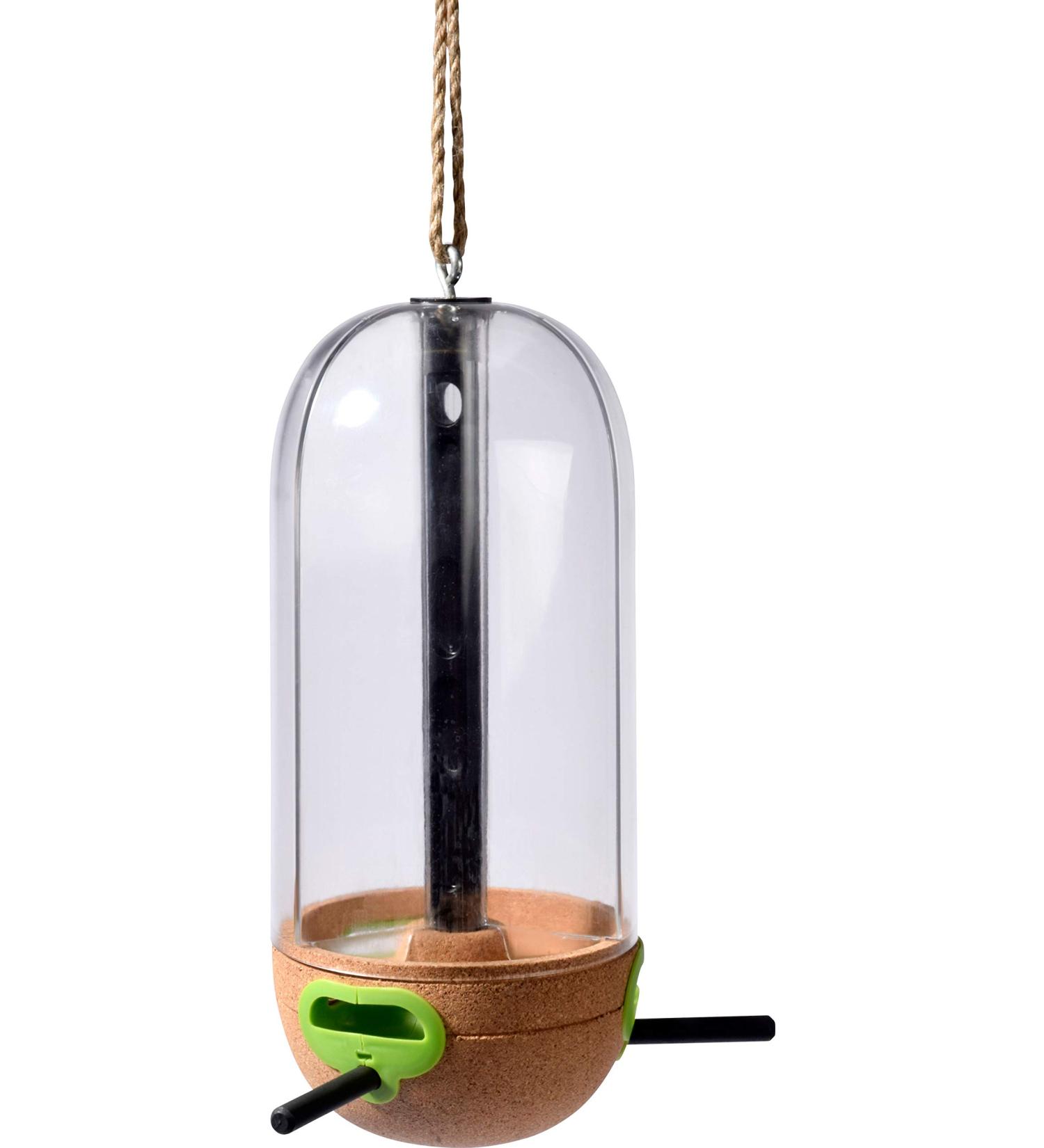Buy DoBar 10095e Design Feed Column Picbar - Natural Cork Bird Feed Dispenser Three-Chamber Wild Bird Feeder - 11 x 26 cm - Transparent - International Shipping Available - Buy Online on SooperMarket.com