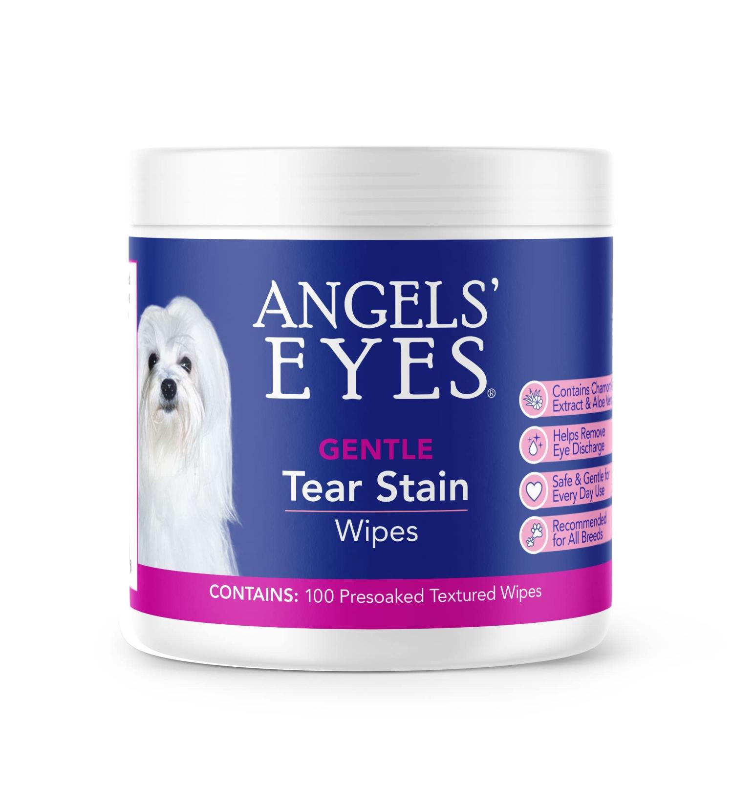 Angels Eyes Tear Stain Wipes for Dogs and Cats | 100 ct | Gentle Eye & Face Wipes for Discharge & Mucus - Buy Online on SooperMarket.com