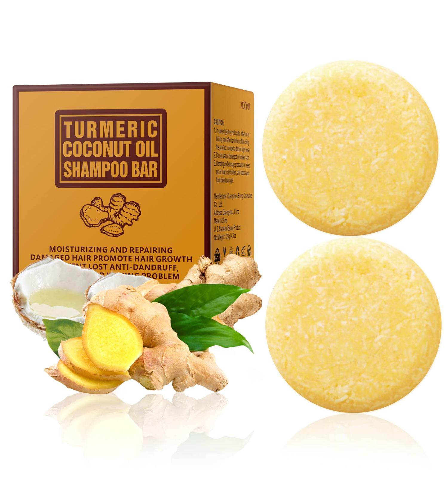 Tamoskiny Ginger & Turmeric Hair Regrowth Shampoo Bar - Organic Solid Bar for Hair Growth 120g - Buy Online on SooperMarket.com