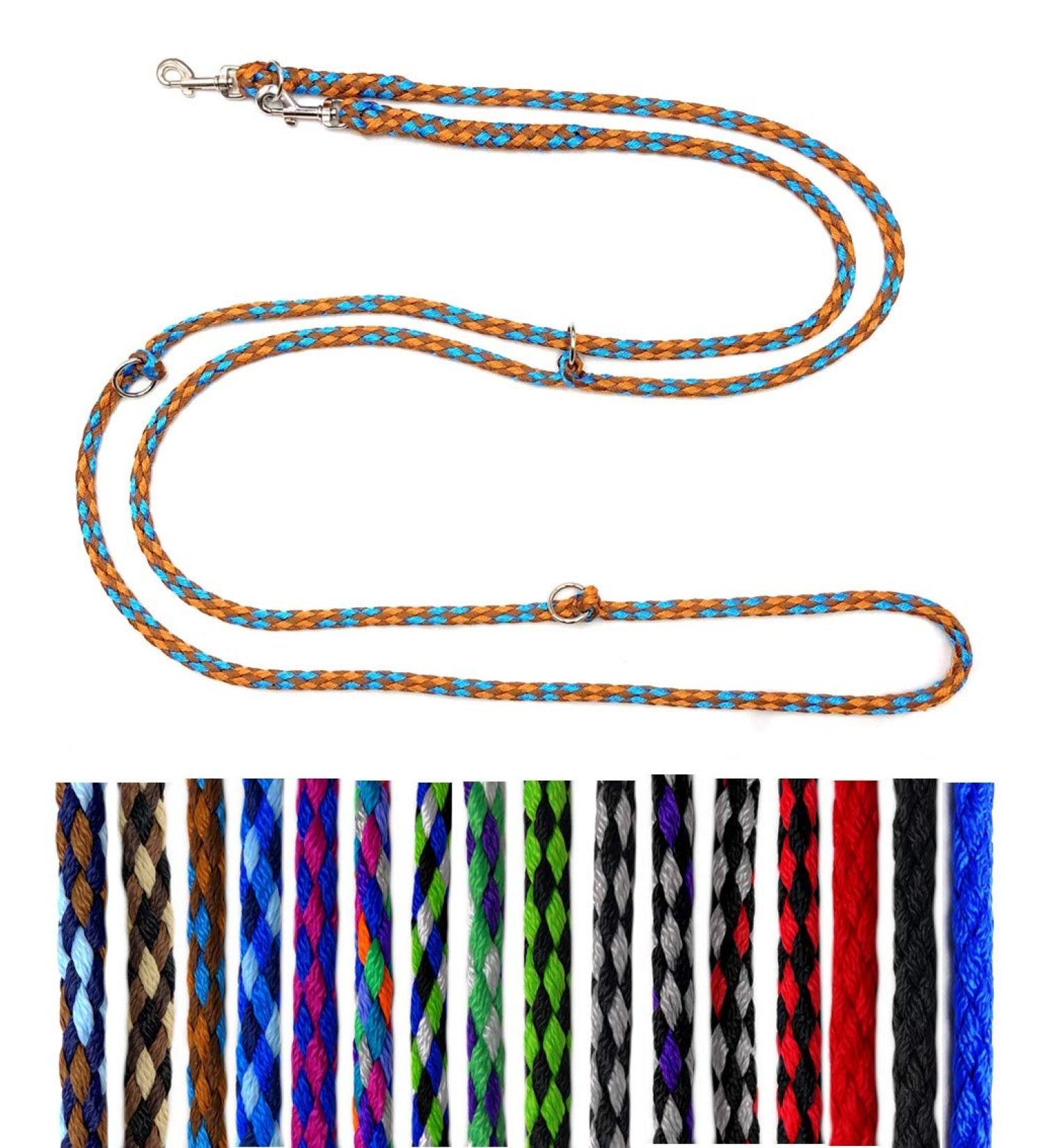 Lightweight Dog Leash for Small Dogs (Up to 15kg) - 3.50m Adjustable Double Line in Hawaii Brown-Turkey Curry Robust & Durable - Buy Online on SooperMarket.com