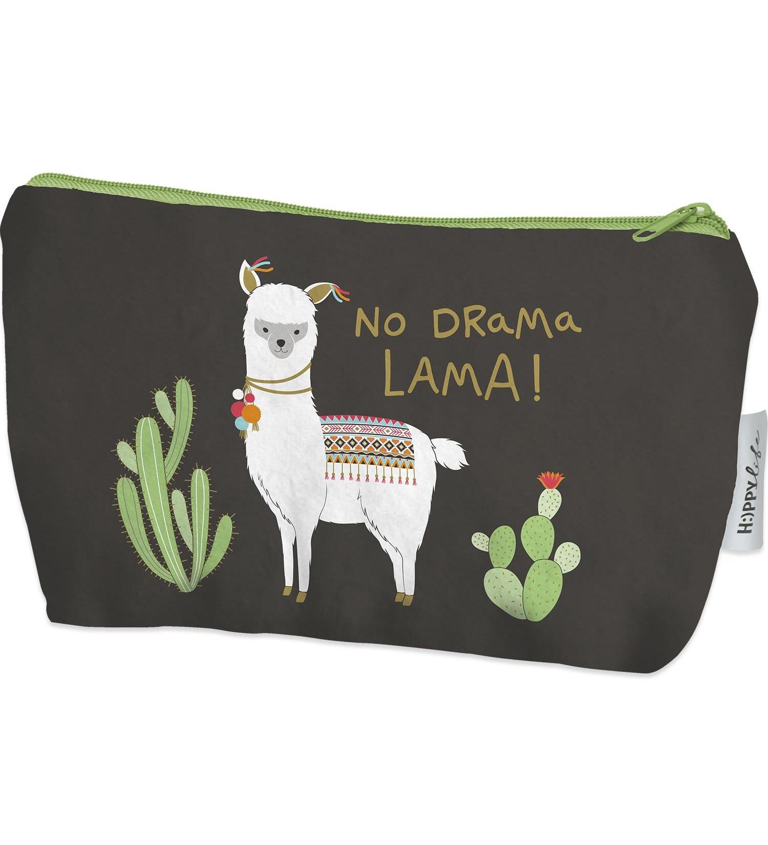 H:)PPY Life Lama Pencil Case - Zippered 20x12x4 cm | Unique Gift for Kids - No Drama Lama Design | International Shipping Available - Buy Online on SooperMarket.com
