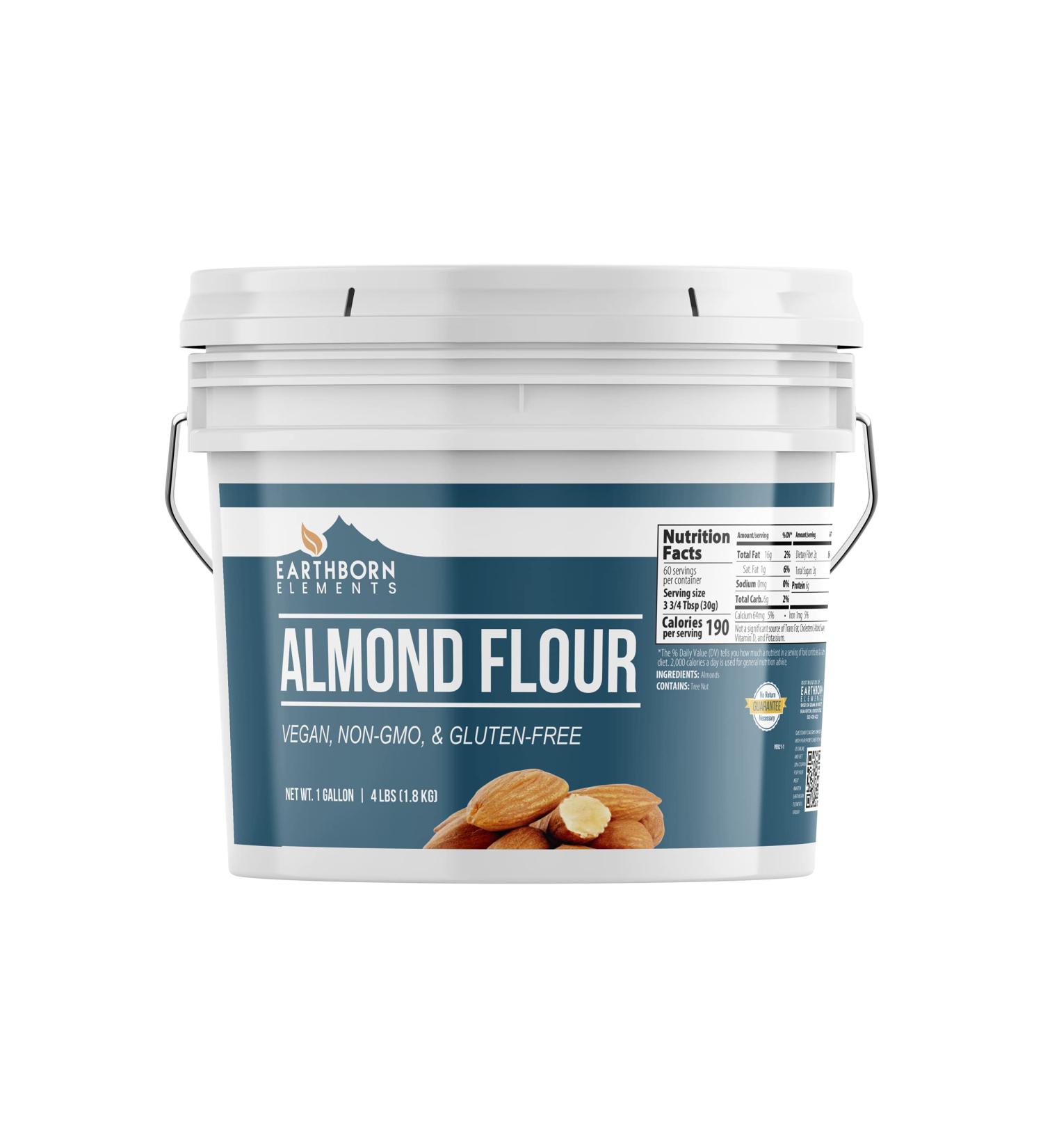 Earthborn Elements Almond Flour (1 Gallon) - Gluten-Free & Additive-Free - 4 lb Pack - Buy Online on SooperMarket.com