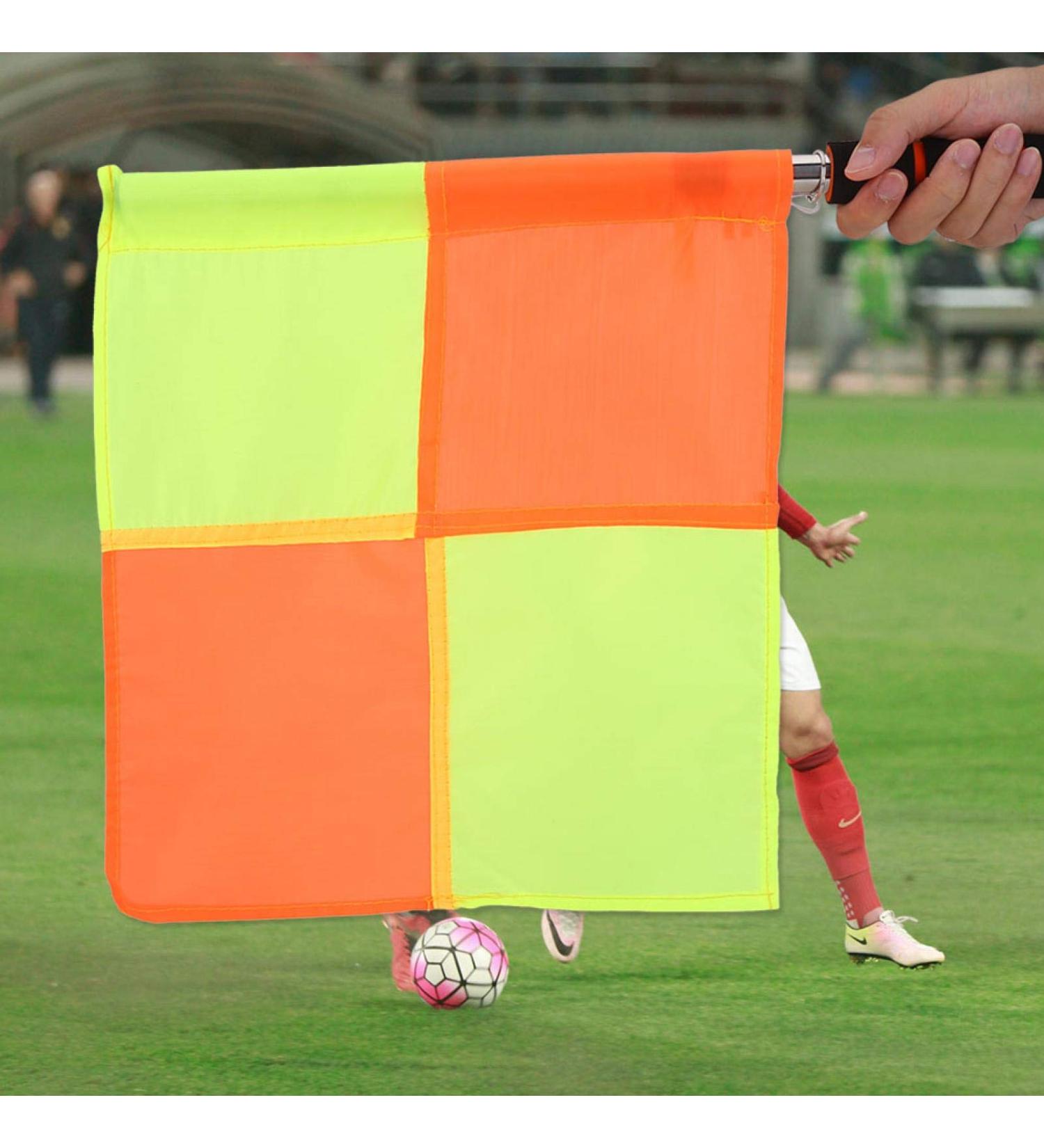 2-Piece Referee Flag Set with Storage Bag | Premium Quality for Football, Hockey & More - Buy Online on SooperMarket.com