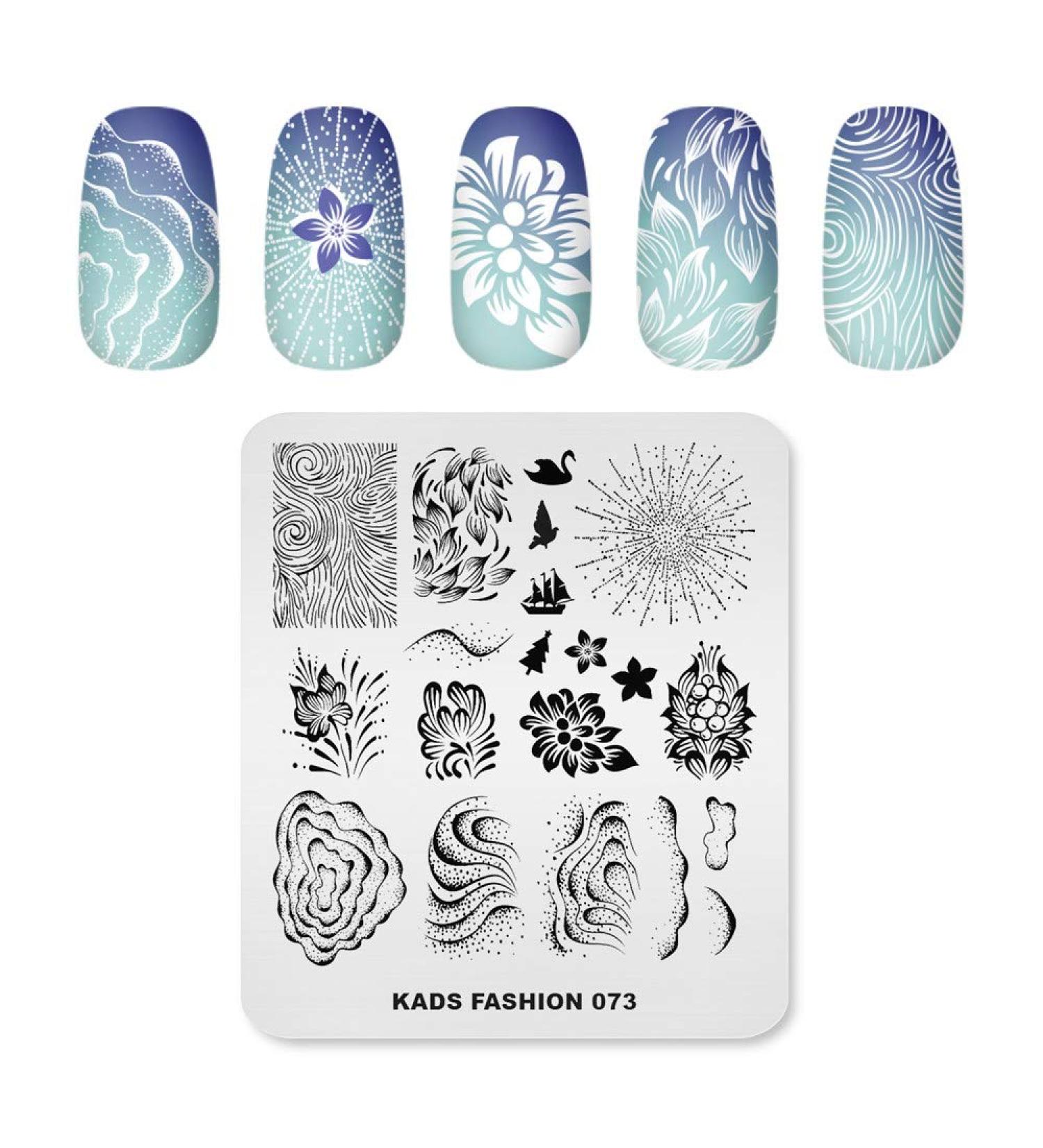 Alexnailart Nail Stamping Plate FA073 - Flower Design Stencil for DIY Manicure - Buy Online on SooperMarket.com