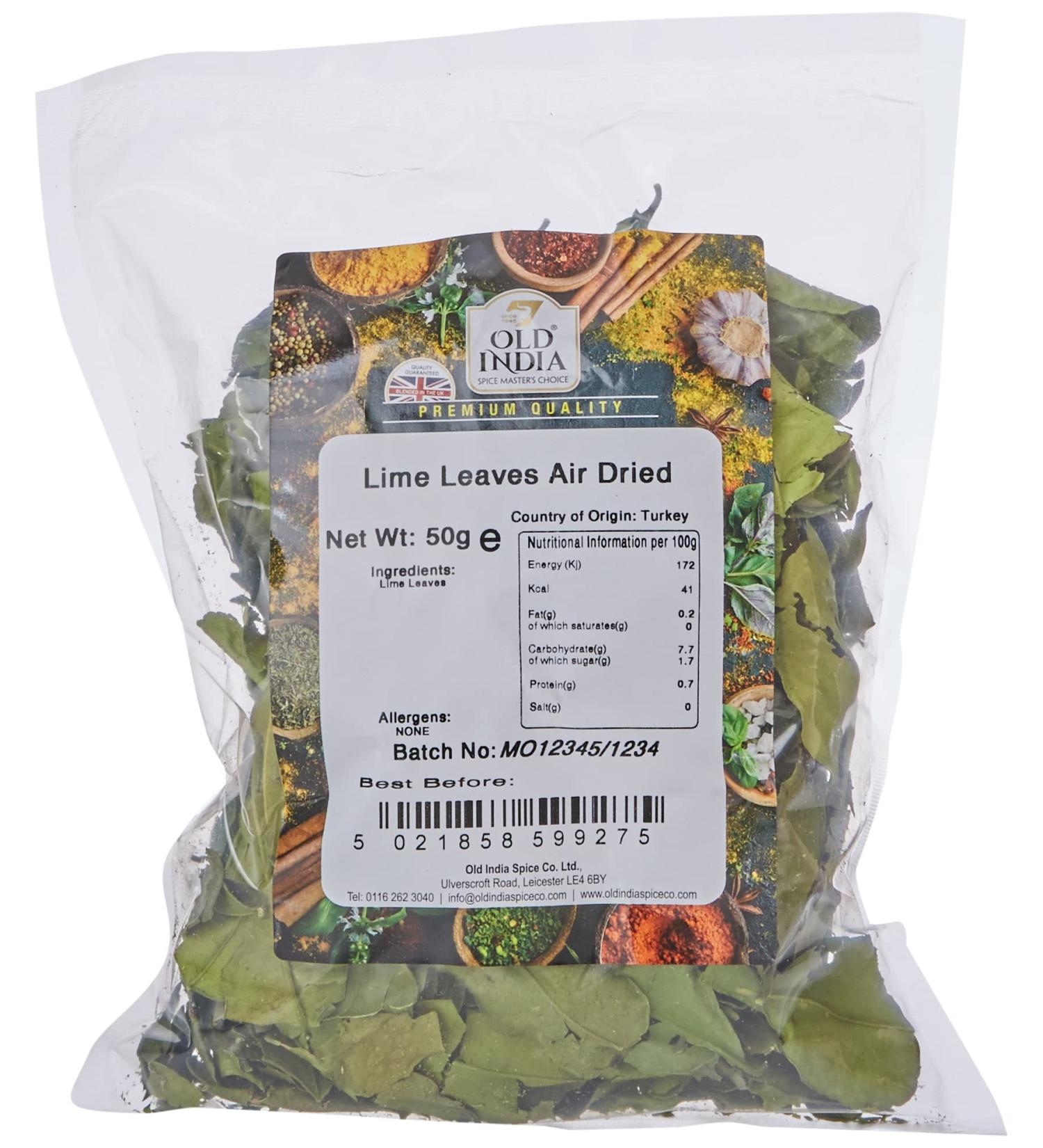Old India Air Dried Lime Leaves 50g - Pack of 1 | Premium Quality - Buy Online on SooperMarket.com