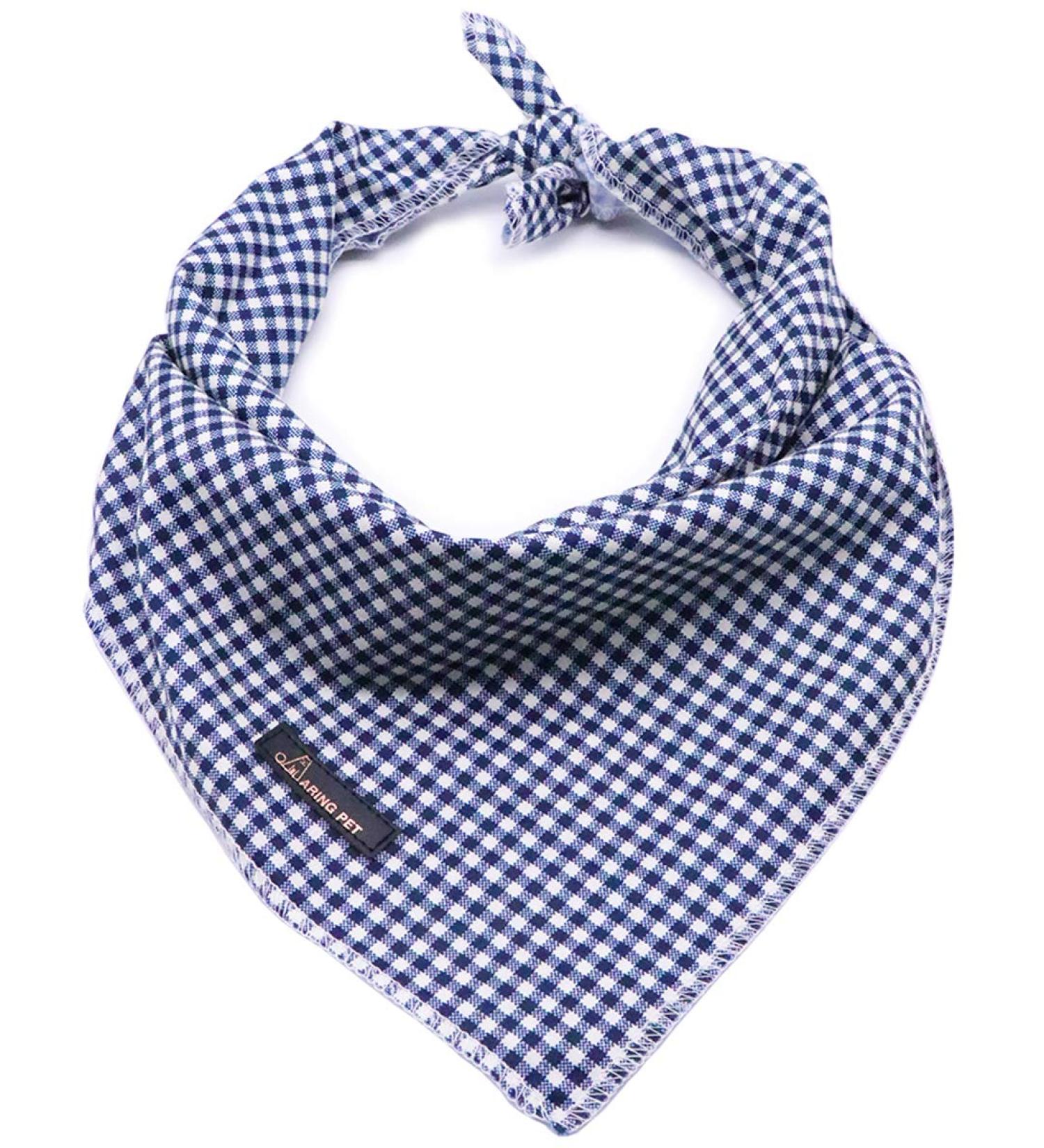 Aring Pet Dog Bandana - Stylish Cotton Plaid Triangle Neckerchief for Small & Large Dogs and Cats | International Shipping Available - Buy Online on SooperMarket.com
