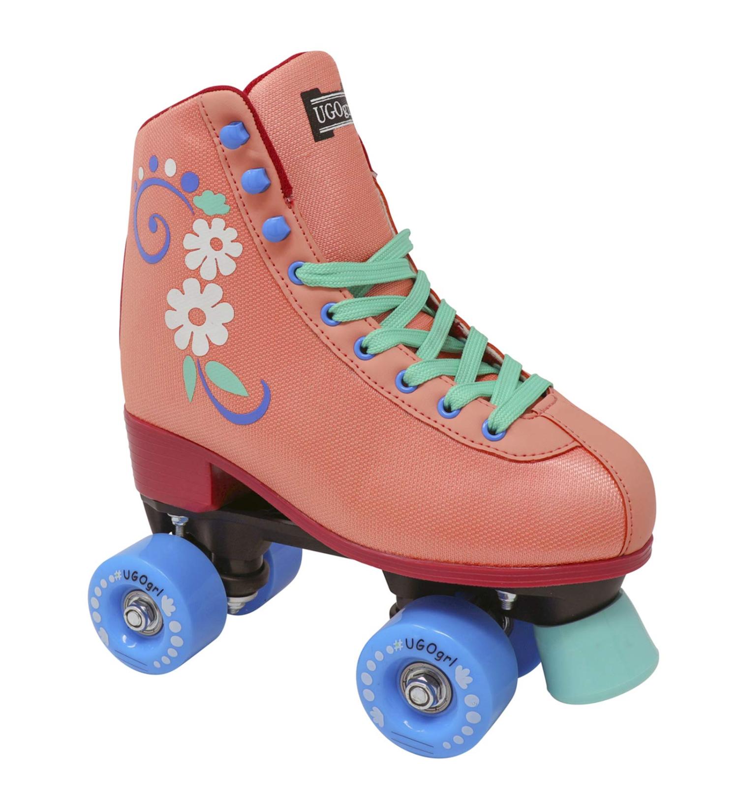 Lenexa uGOgrl Roller Skates - Kids and Womens Coral Roller Skates (Size Men 4 / Women 6) - Buy Online on SooperMarket.com