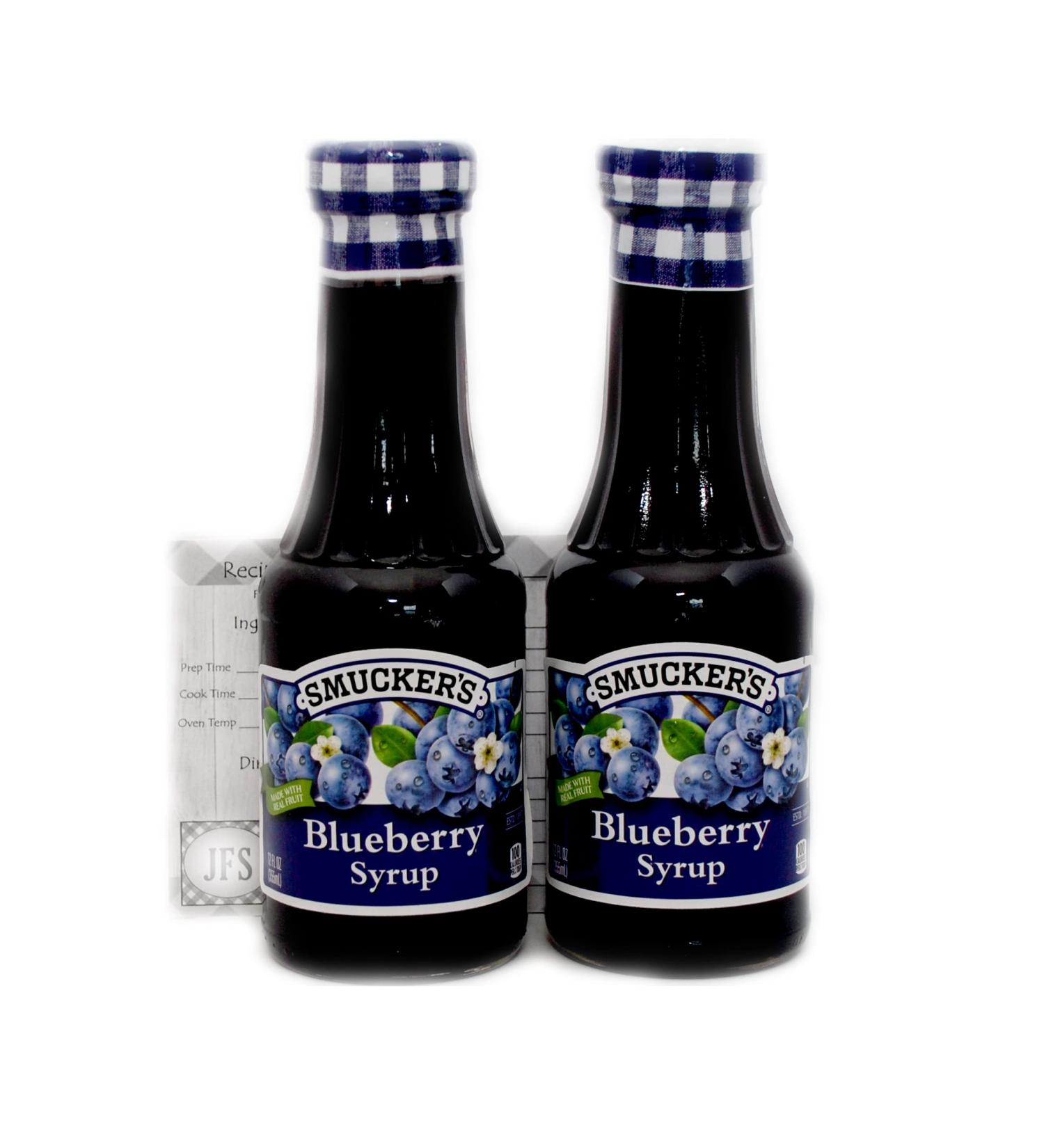 Smucker's Blueberry Syrup 12 OZ - Pack of 2 Bottles + Bonus Recipe Card - Buy Online on SooperMarket.com