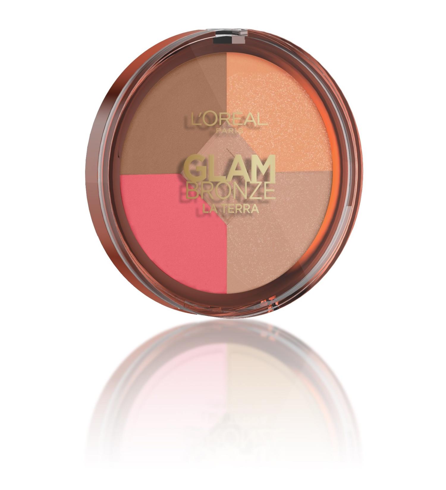 L'Oreal Glam Bronze La Terra Healthy Glow Compact Powder - 02 Medium 1 piece (1 pack)