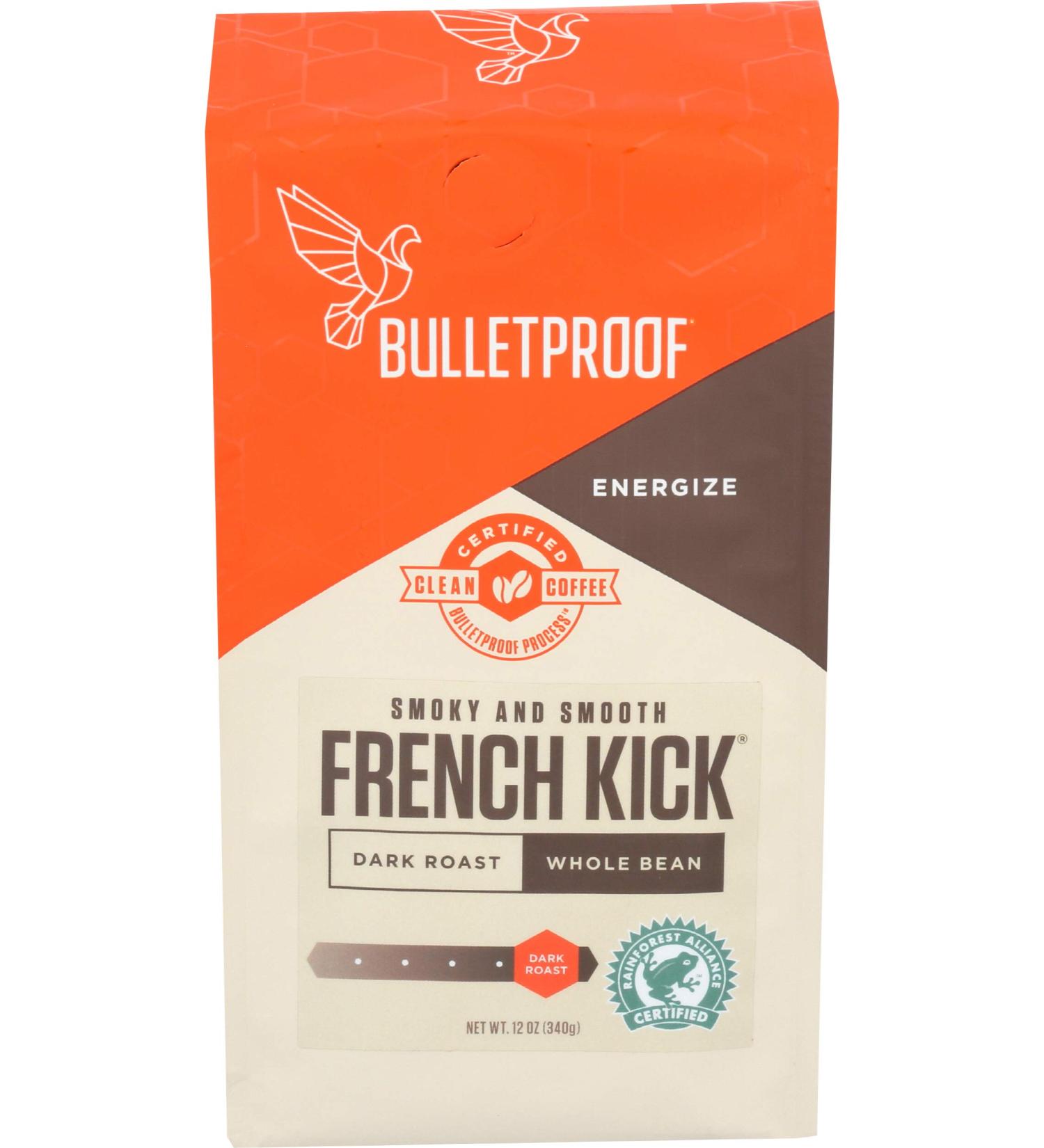 Bulletproof 'French Kick' Dark Roast Whole Bean Coffee 340g - Buy Online on SooperMarket.com