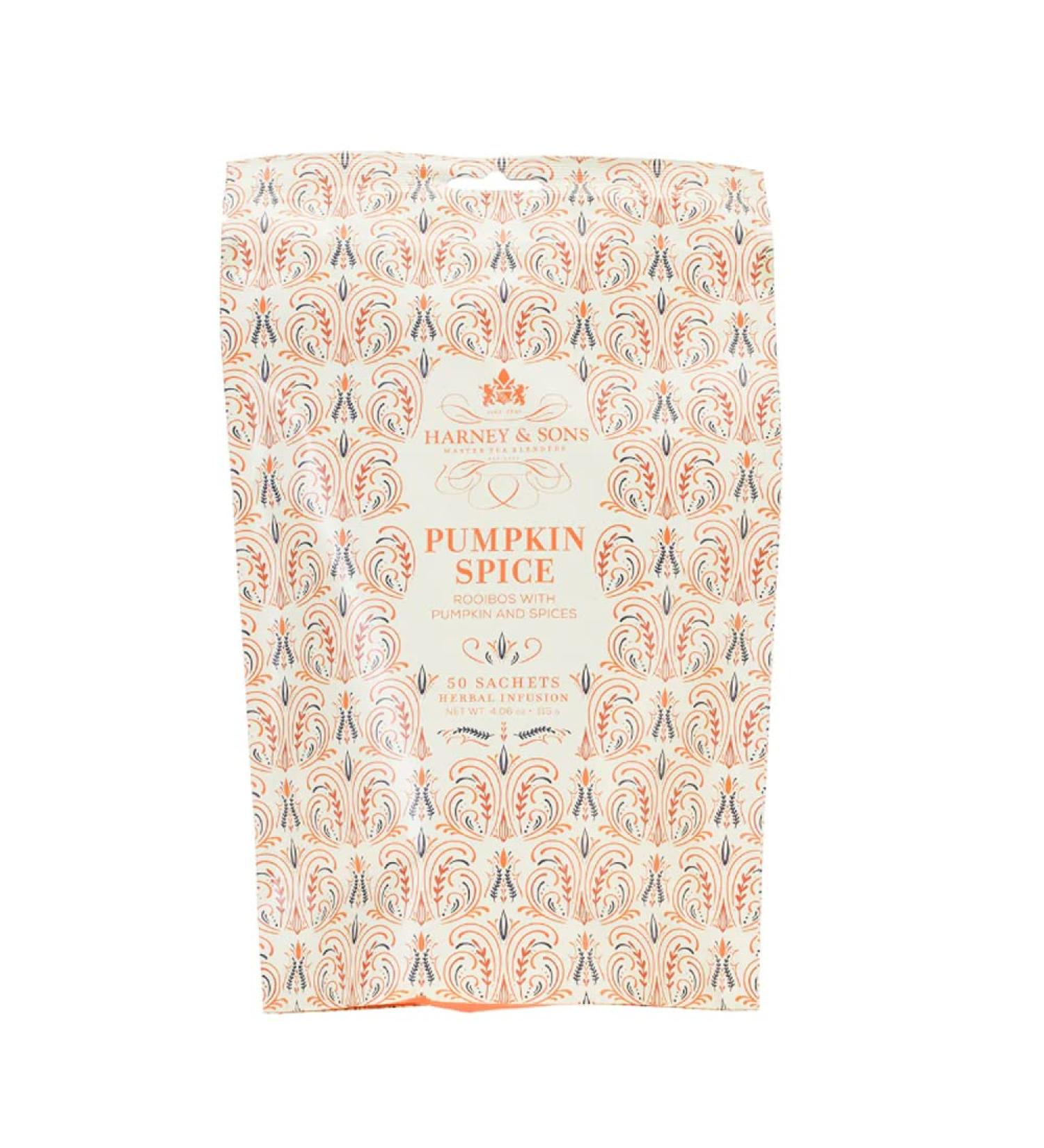 Harney & Sons Pumpkin Spice Tea 50 Sachet Bag - Delicious Fall Flavors - Buy Online on SooperMarket.com