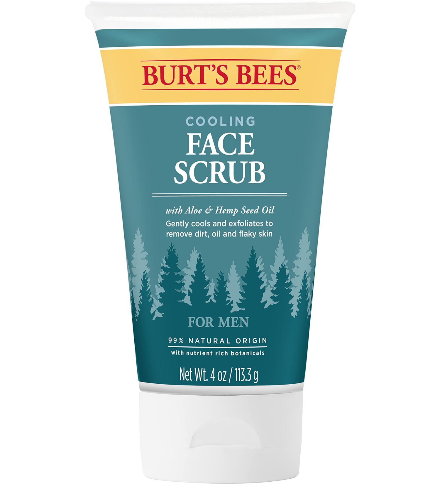 Burt's Bees Cooling Face Scrub for Men with Aloe & Hemp - 4 Ounces - Buy Online on SooperMarket.com