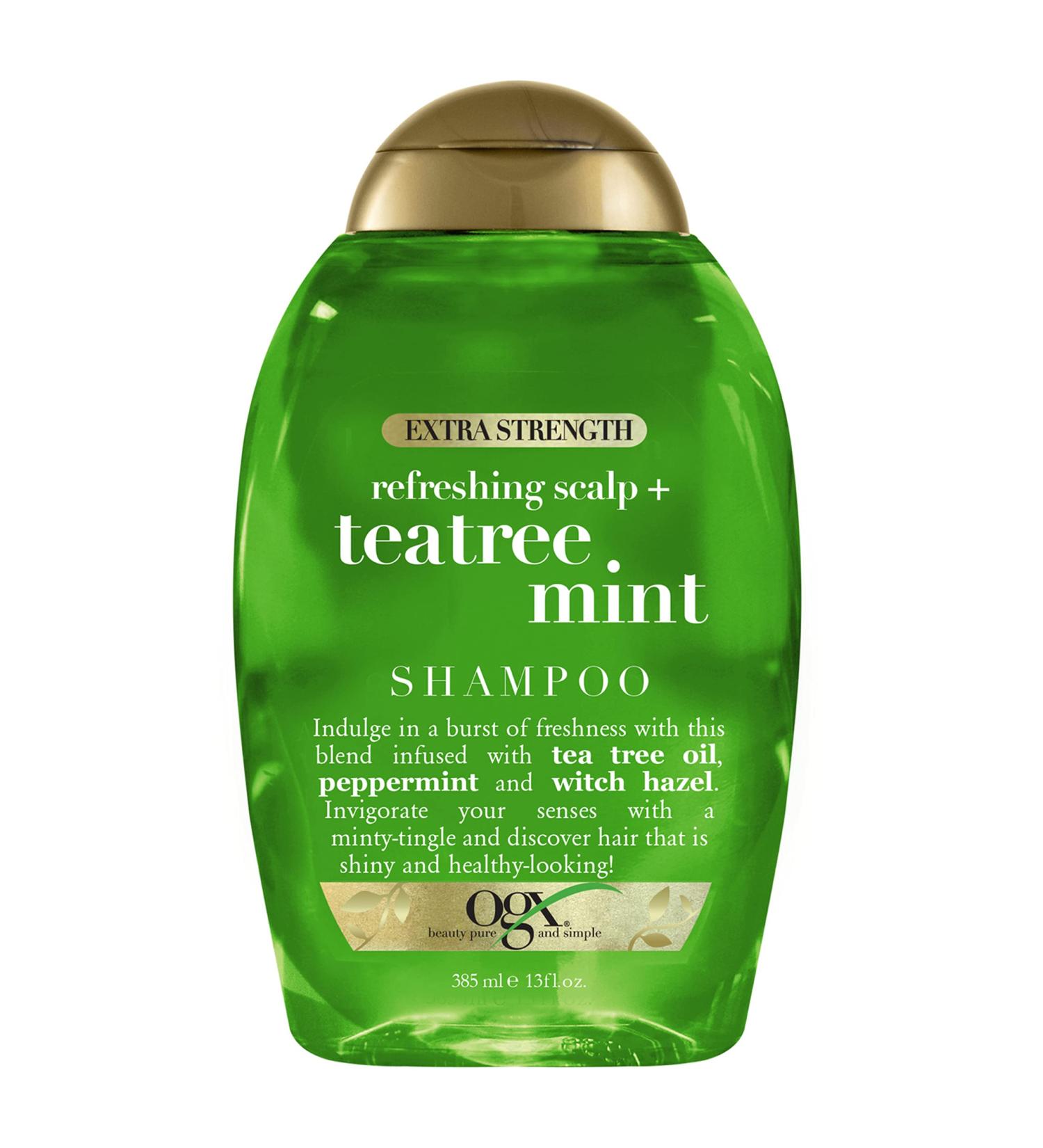OGX Extra Strength Tea Tree Mint Scalp Shampoo - 13 fl oz | With Peppermint Oil & Witch Hazel | Paraben/Sulfate-Free - Buy Online on SooperMarket.com