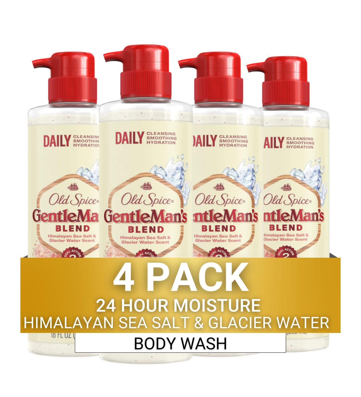 Old Spice Gentleman's Blend Exfoliating Body Wash Himalayan Sea Salt 18oz - Pack of 4 - Buy Online on SooperMarket.com