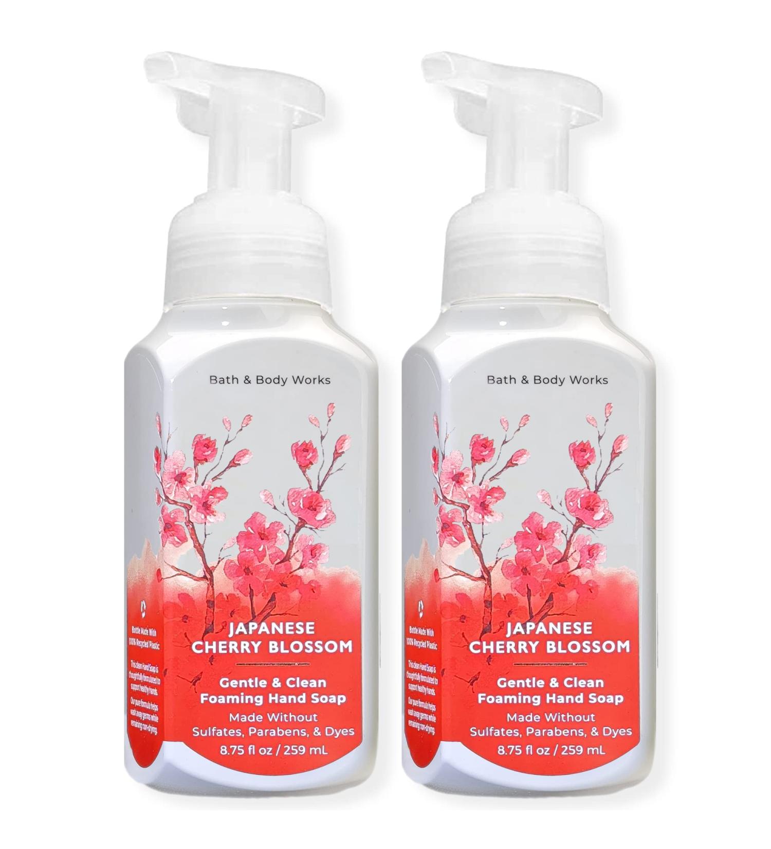 Bath and Body Works Gentle & Clean Foaming Hand Soap 8.75 fl. oz. (Japanese Cherry Blossom 2-Pack) Japanese Cherry Blossom 8.75 Fl Oz (Pack of 2)