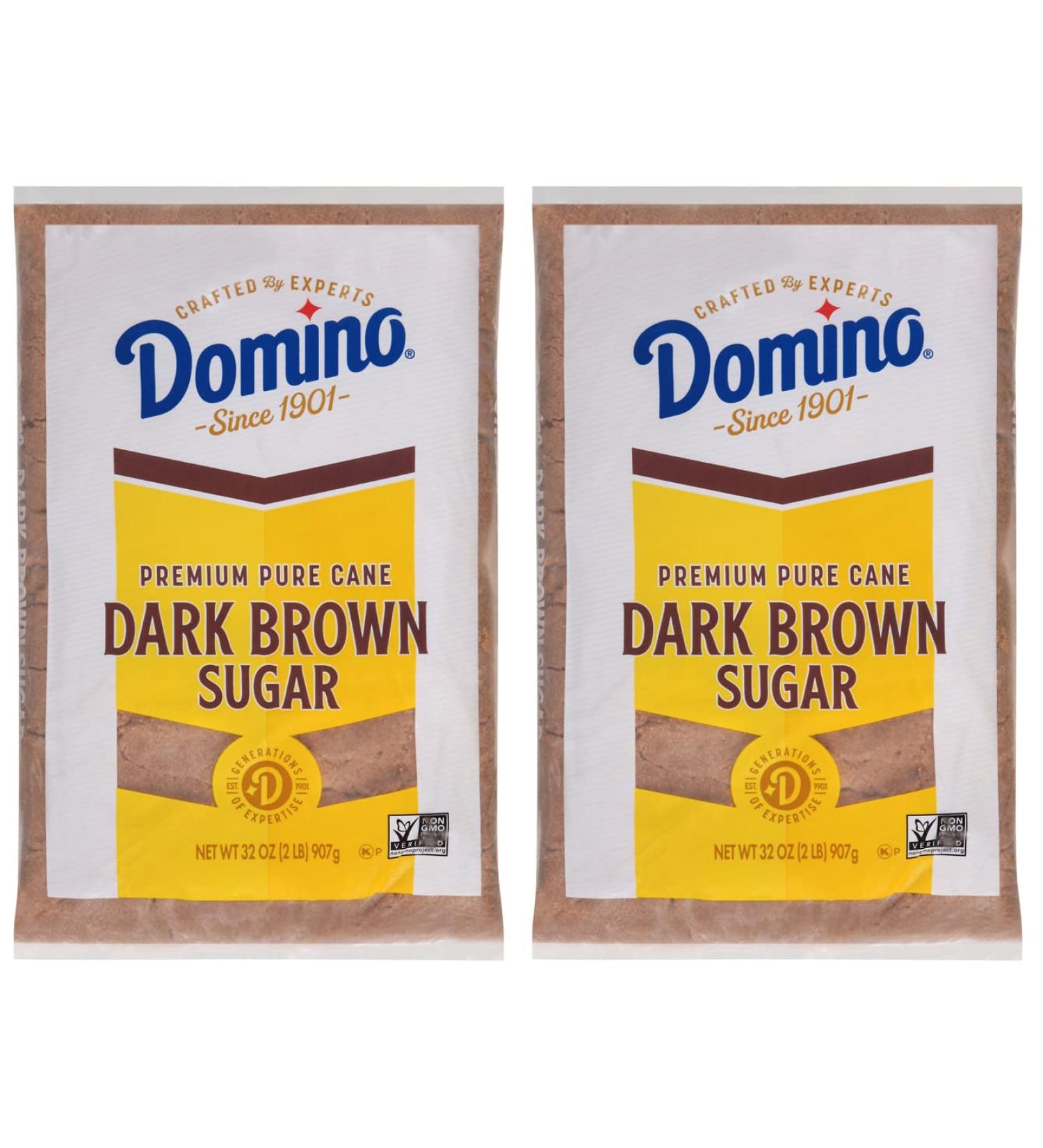 Domino Premium Pure Cane Dark Brown Sugar 4 LB Ecommerce Pack (2 LB Bags Pack of 2) - Buy Online on SooperMarket.com