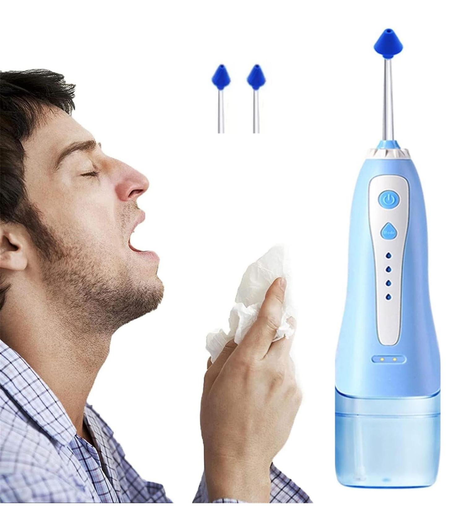 Neti Pot Portable Electric Nose Cleaner Cordless Pulsating Nasal Irrigation Sinus Rinse System Nasal Sinus Rinse for Adult & Kid Sinus & Allergy Relief - Buy Online on SooperMarket.com