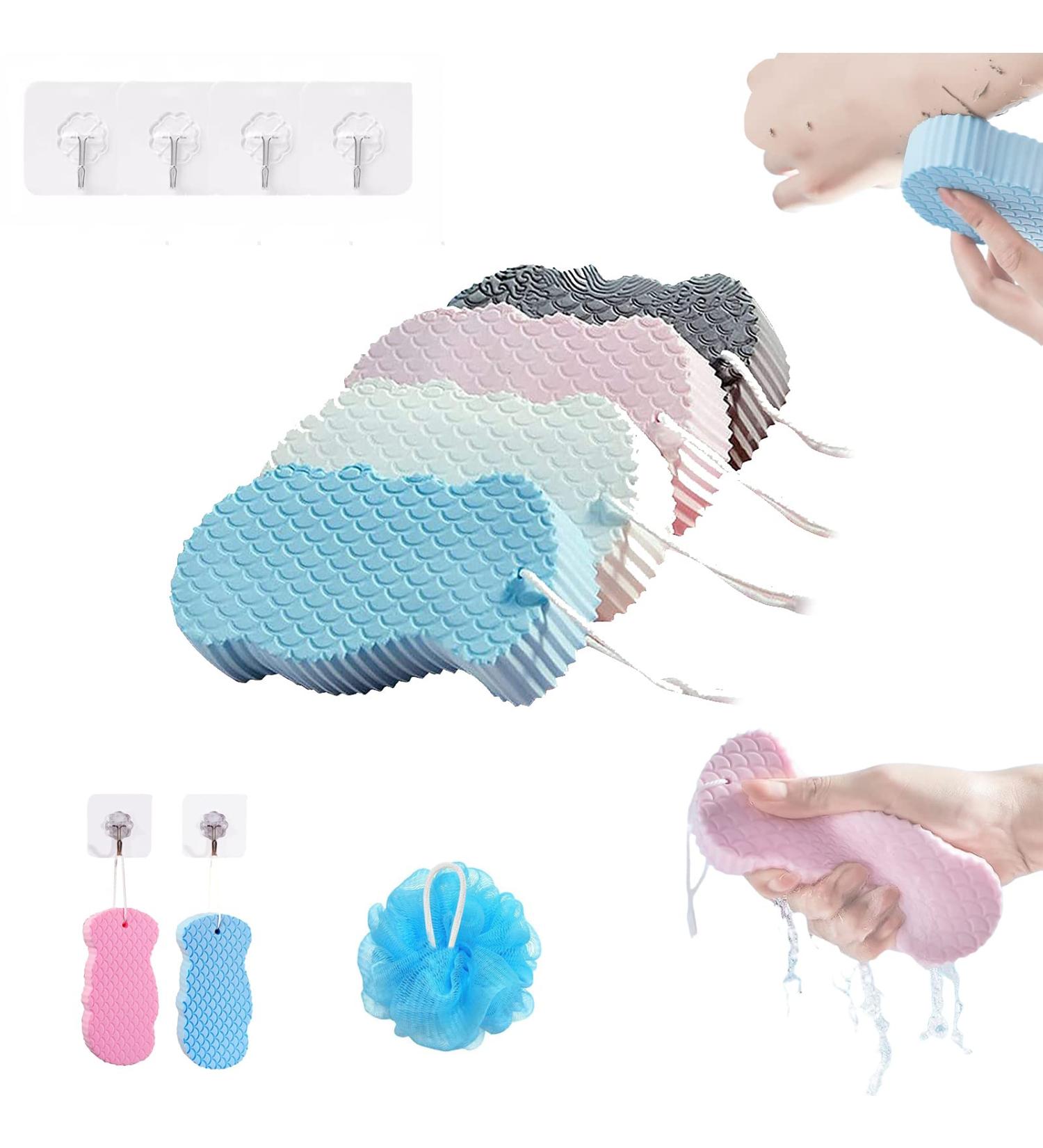 Fitmedify Skin Sponge Superpeeler - Magic Exfoliating Bath Sponge for Callus and Dead Skin Removal - 3D Super Soft Exfoliating Sponge for Adults and Children - Reusable (4PCS) - Buy Online on SooperMarket.com