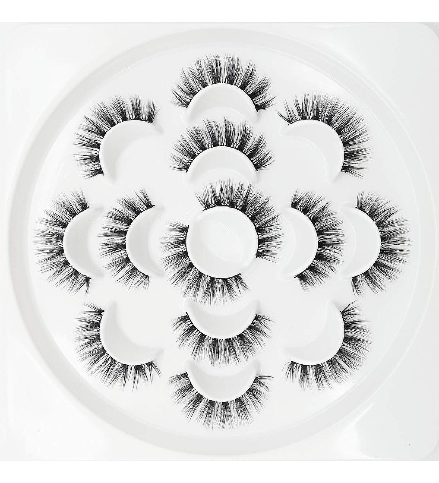 3D Natural Long False Eyelashes - Soft Bulk Lash for Girls Makeup (7PACK) - Buy Online on SooperMarket.com