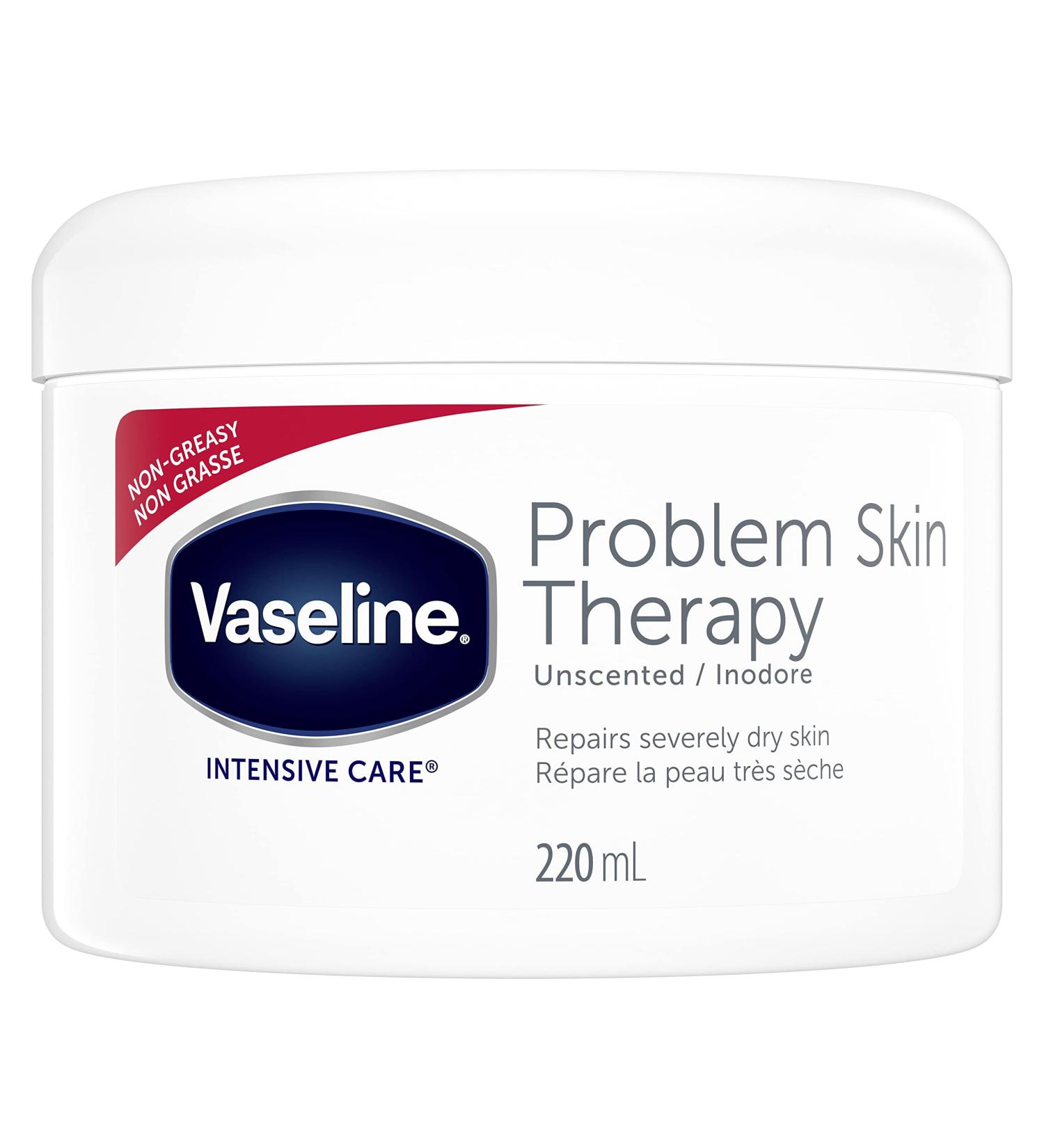 VASELINE Problem Skin Therapy Moisturizer Cream 220ml - Unscented Healing for Dry Skin | Shop Now - Buy Online on SooperMarket.com