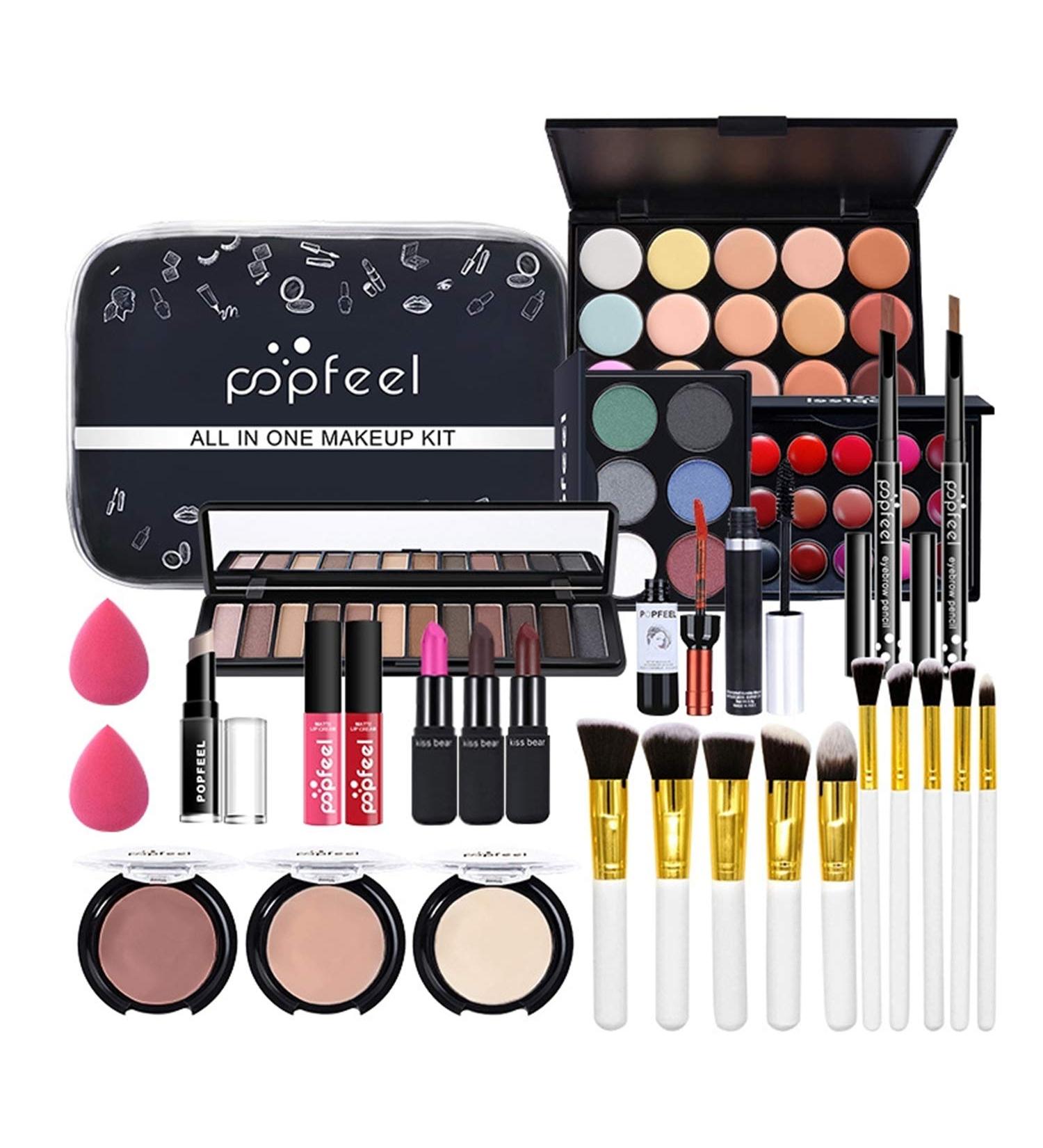 Full Makeup Kit for Women - Professional Cosmetic Gift Set with Eyeshadow Lipstick Concealer & Brushes - Buy Online on SooperMarket.com
