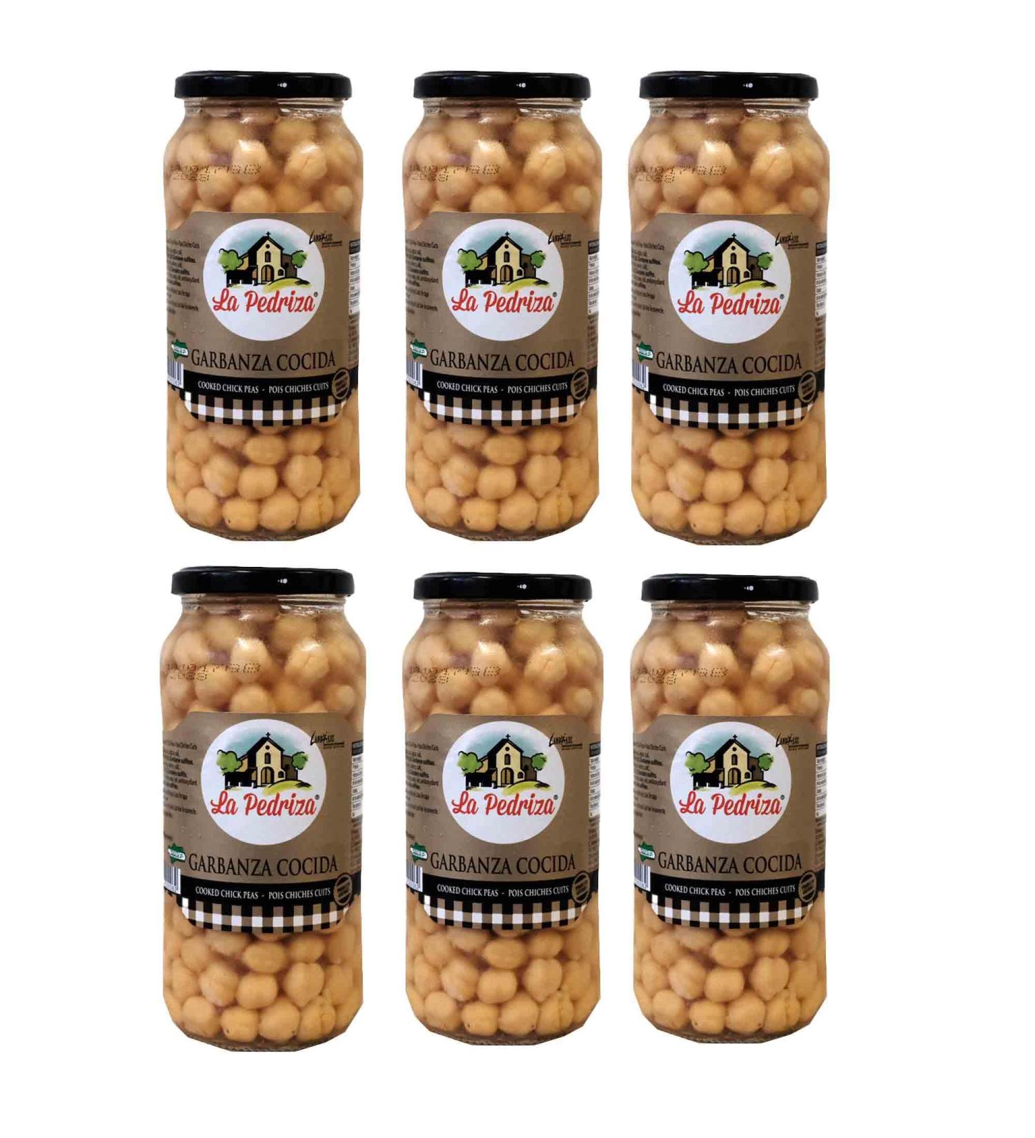 Spanish Cooked Chickpeas - Garbanzos - Pack of 6 x 560gr