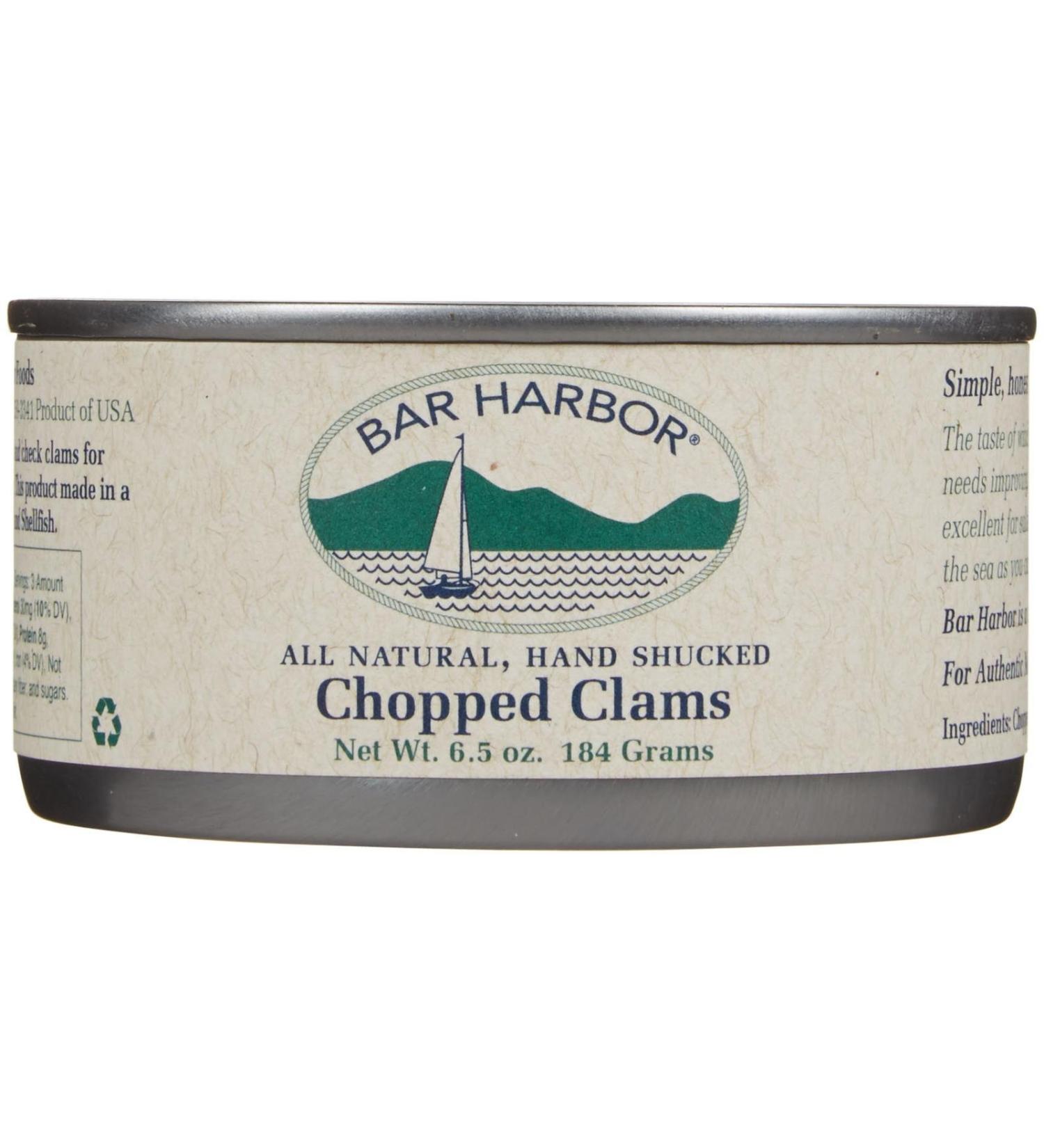 Bar Harbor All Natural Chopped Clams 6.5 oz Cans 6 pk - Premium Seafood Delivered to Your Doorstep - Buy Online on SooperMarket.com