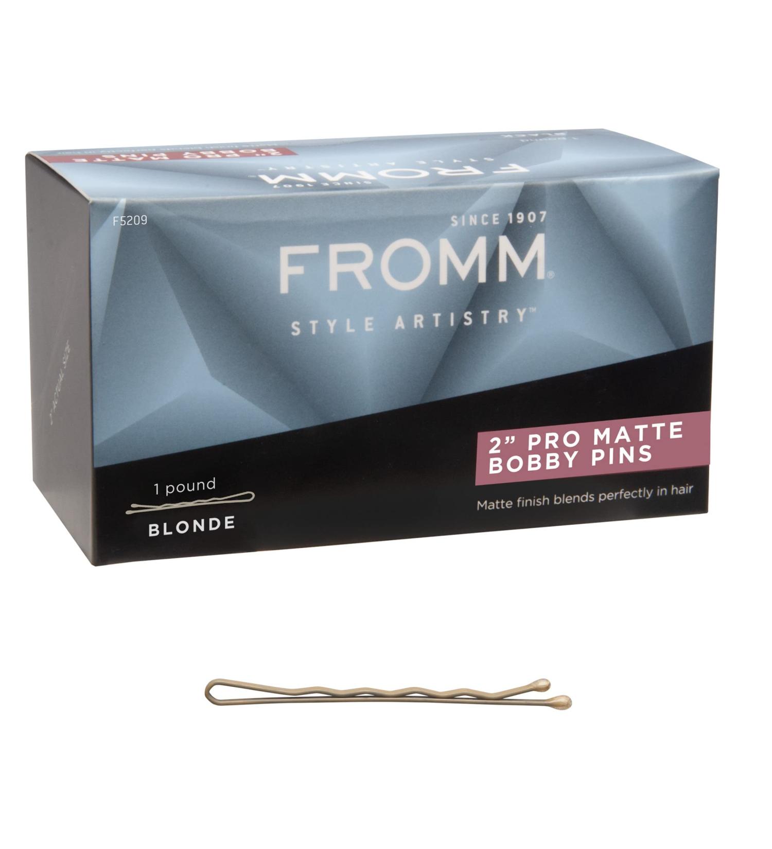 Fromm Style Artistry 2" Crimped Bobby Pins Matte Blonde 600 Hair Pins Secure Hold Suitable for All Hair Types and Lengths Hair Accessories for Women - Buy Online on SooperMarket.com