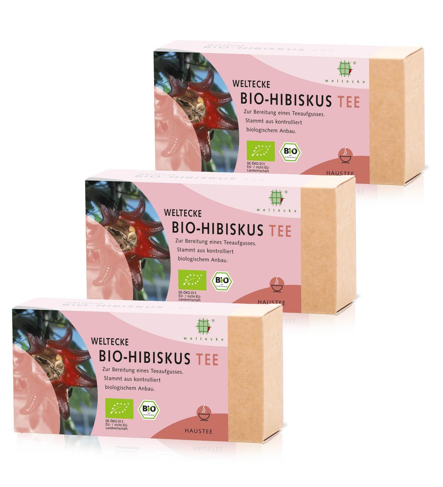 Buy World Corner Bio-Hibiskus Tea - 3x25 Tea Bags | Germany Controlled & Manufactured | Fruity-Aromatic Relaxation | Dried Hibiscus Flowers - Buy Online on SooperMarket.com