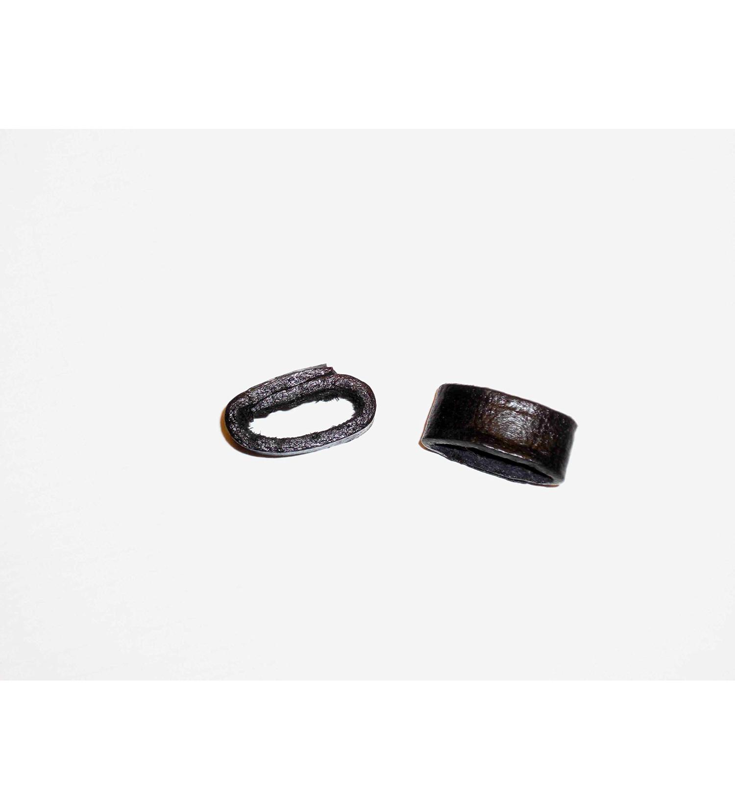 GS-Sports 4 leather loops sliding screens for the bulky strap pulp strap from riding straps black dark brown light brown (London) medium brown