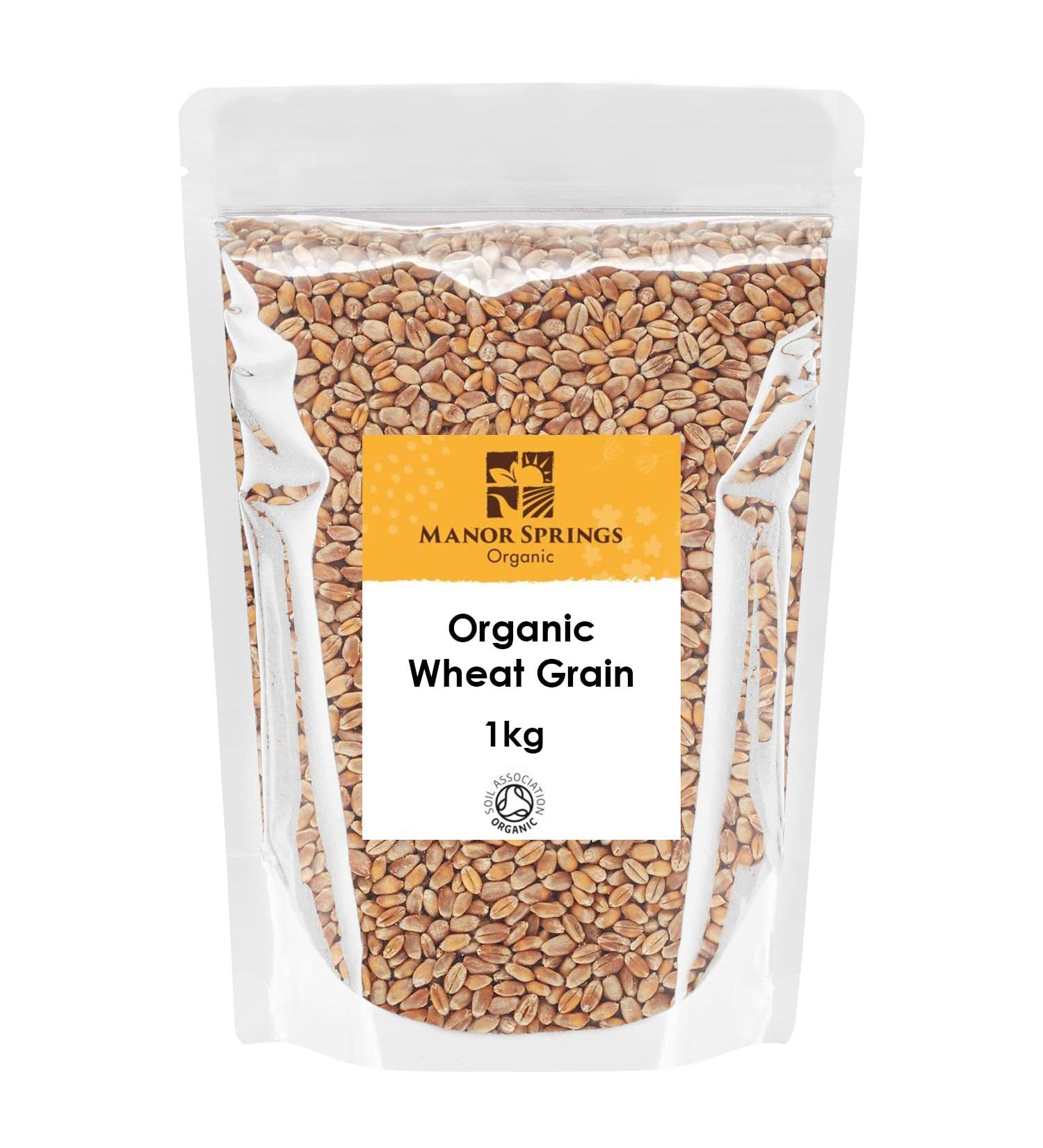 Manor Springs Organic 1kg Organic Wheat Grain - Premium Quality - Buy Online on SooperMarket.com