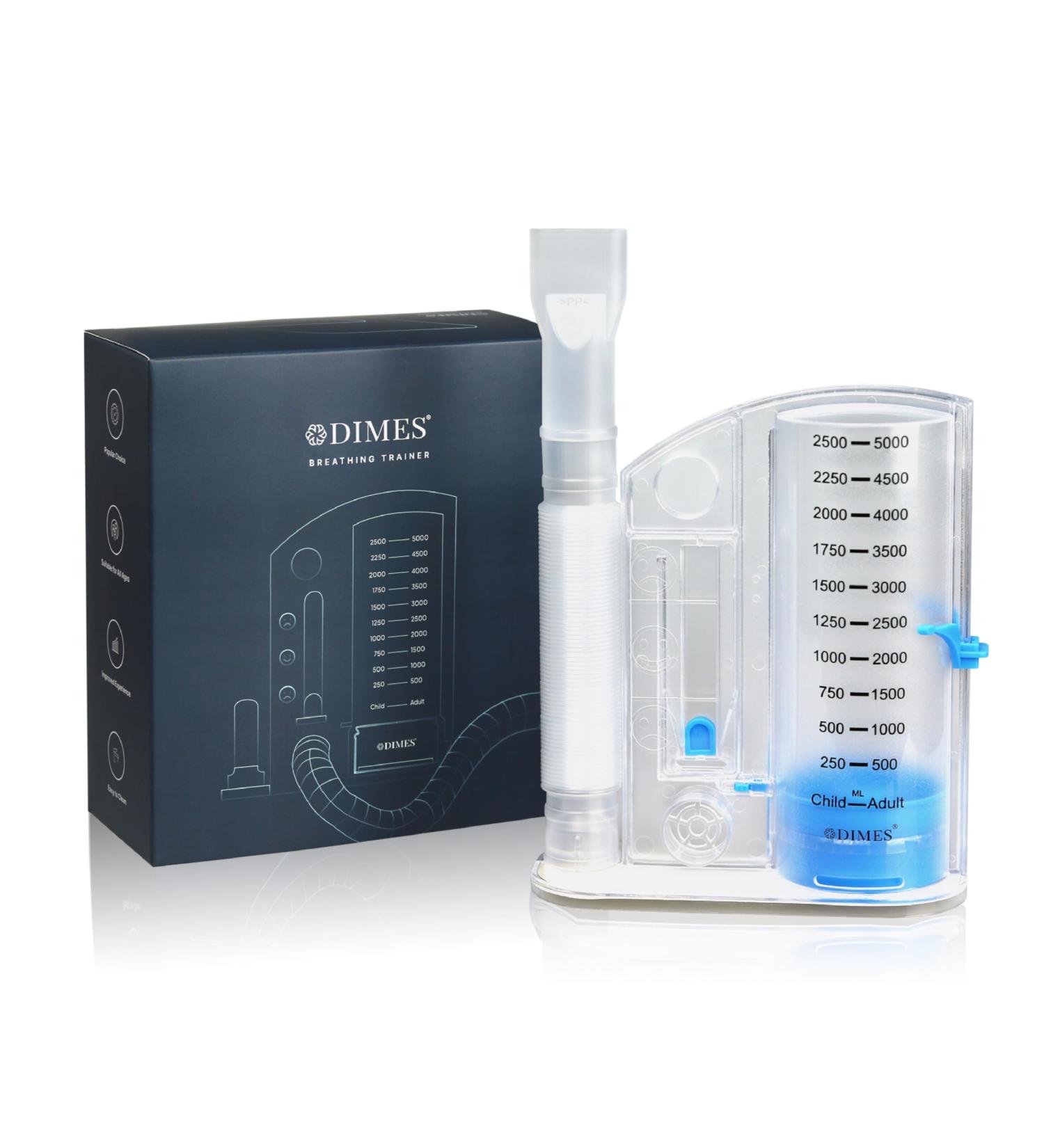 DIMES Breathing Trainer & Lung Exerciser Lung Trainer for Improved Lung Capacity 5000ml Volume Measurement Suitable for Kids and Adults Ideal for Lung Cleanse Fitness and Breath Control 100 - Buy Online on SooperMarket.com