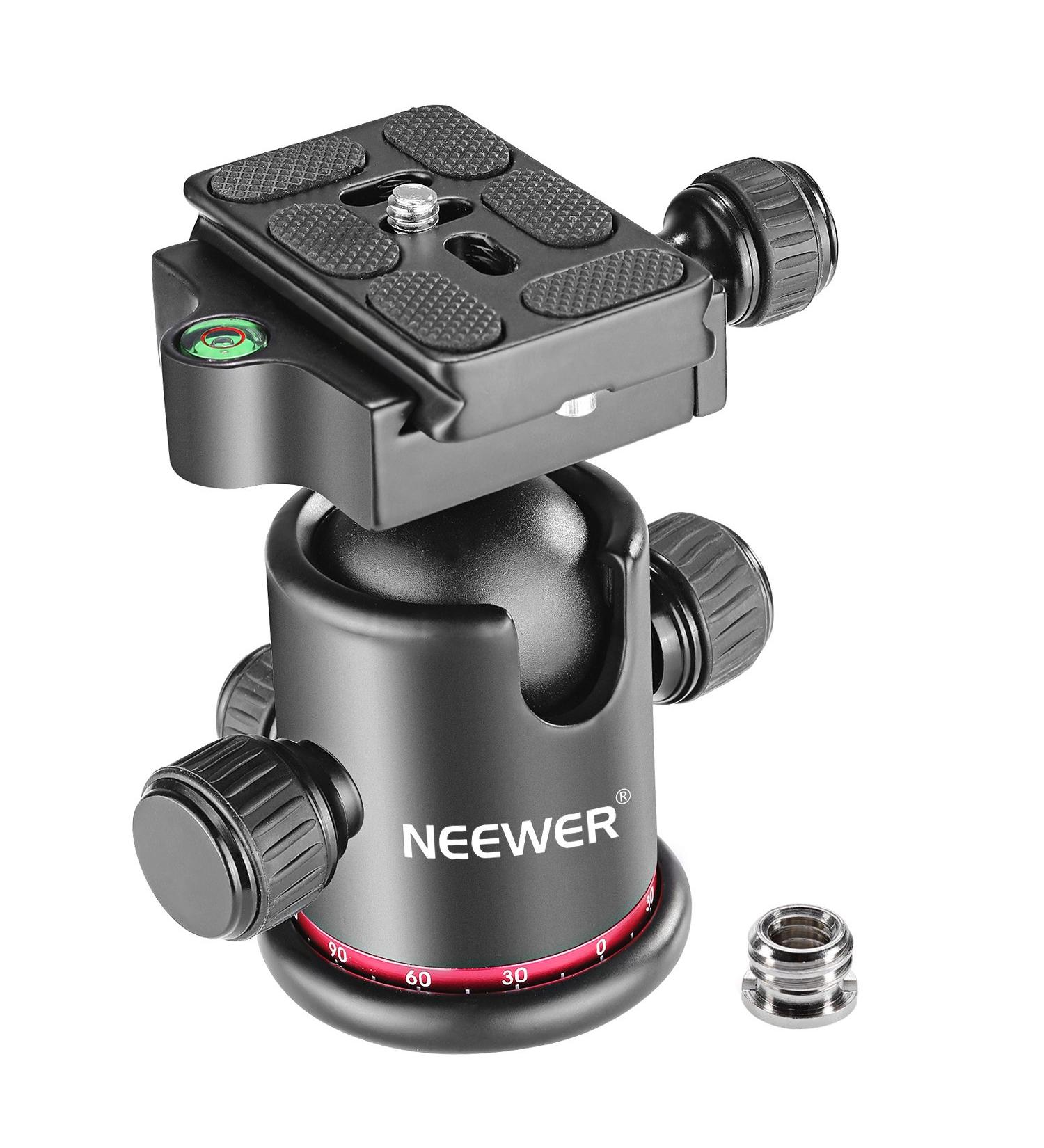 NEEWER 360 Panoramic Tripod Ball Head with Arca-Type Plate - Max Load 17.6lb - for DSLR Camera, Camcorder - Red / Black - Buy Online on SooperMarket.com