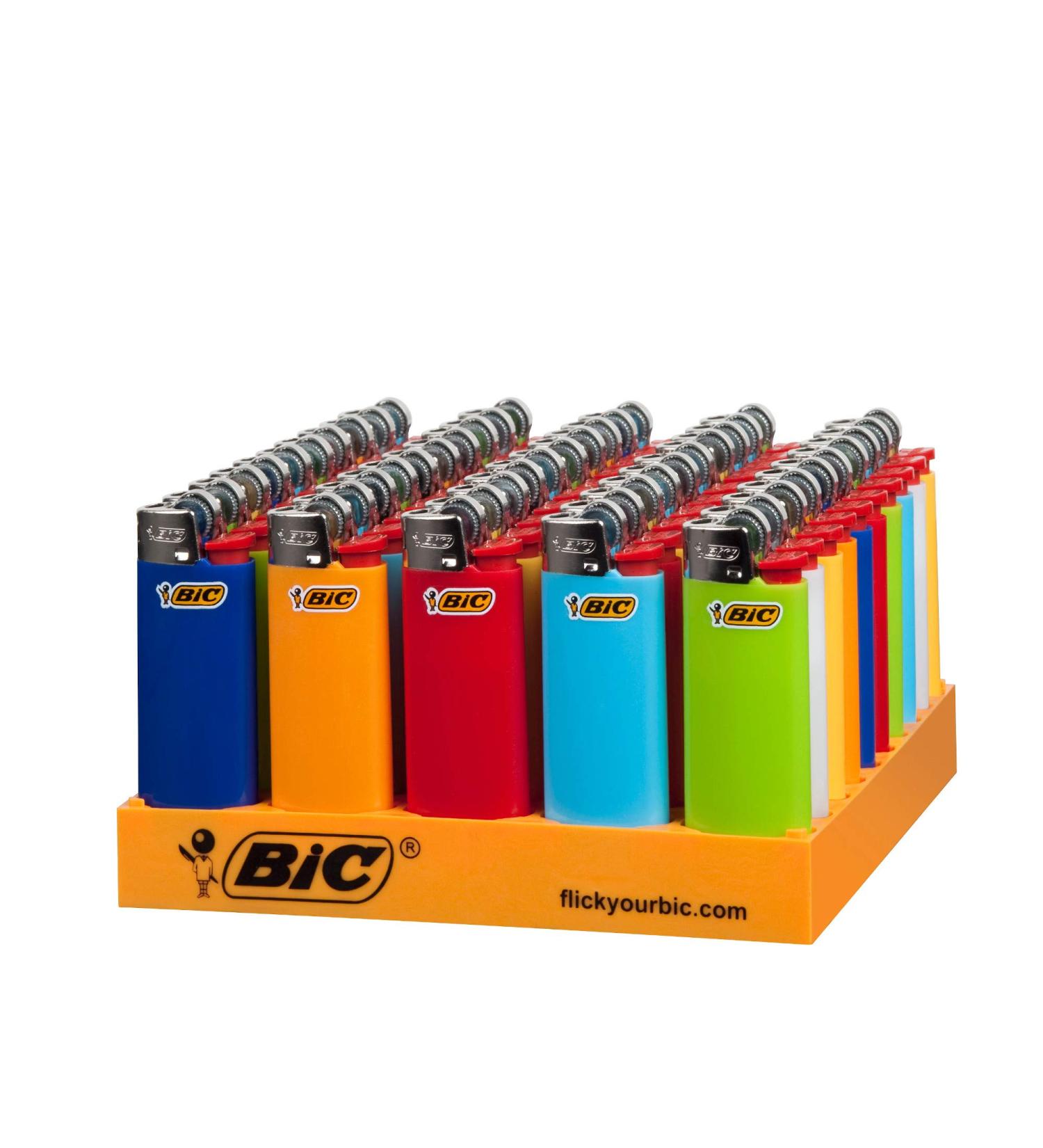 BIC Mini Lighter Assorted Colors 50-Count Tray - Buy Online on SooperMarket.com