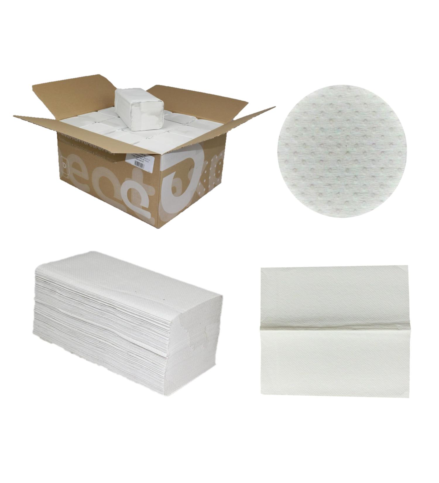 3200 Strong & Affordable Folding Towels | 2-Layer White | 23x21 cm | V-falz | 16 Packets | Huchtenemeier - Best Quality for All Donors - Buy Online on SooperMarket.com