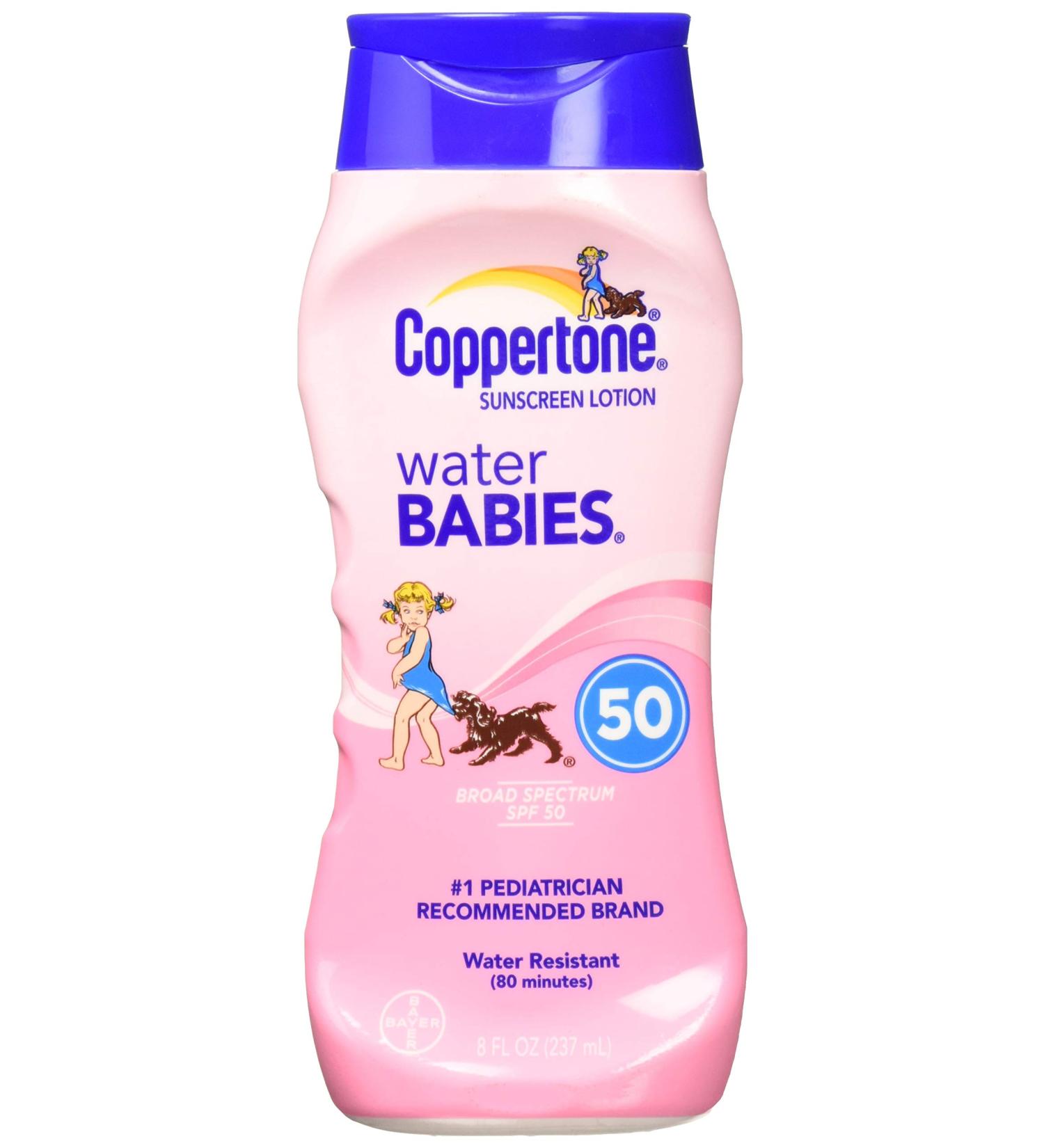 Coppertone WaterBabies Sunscreen Lotion SPF 50 8 oz - Top Protection for Sensitive Skin - Buy Online on SooperMarket.com