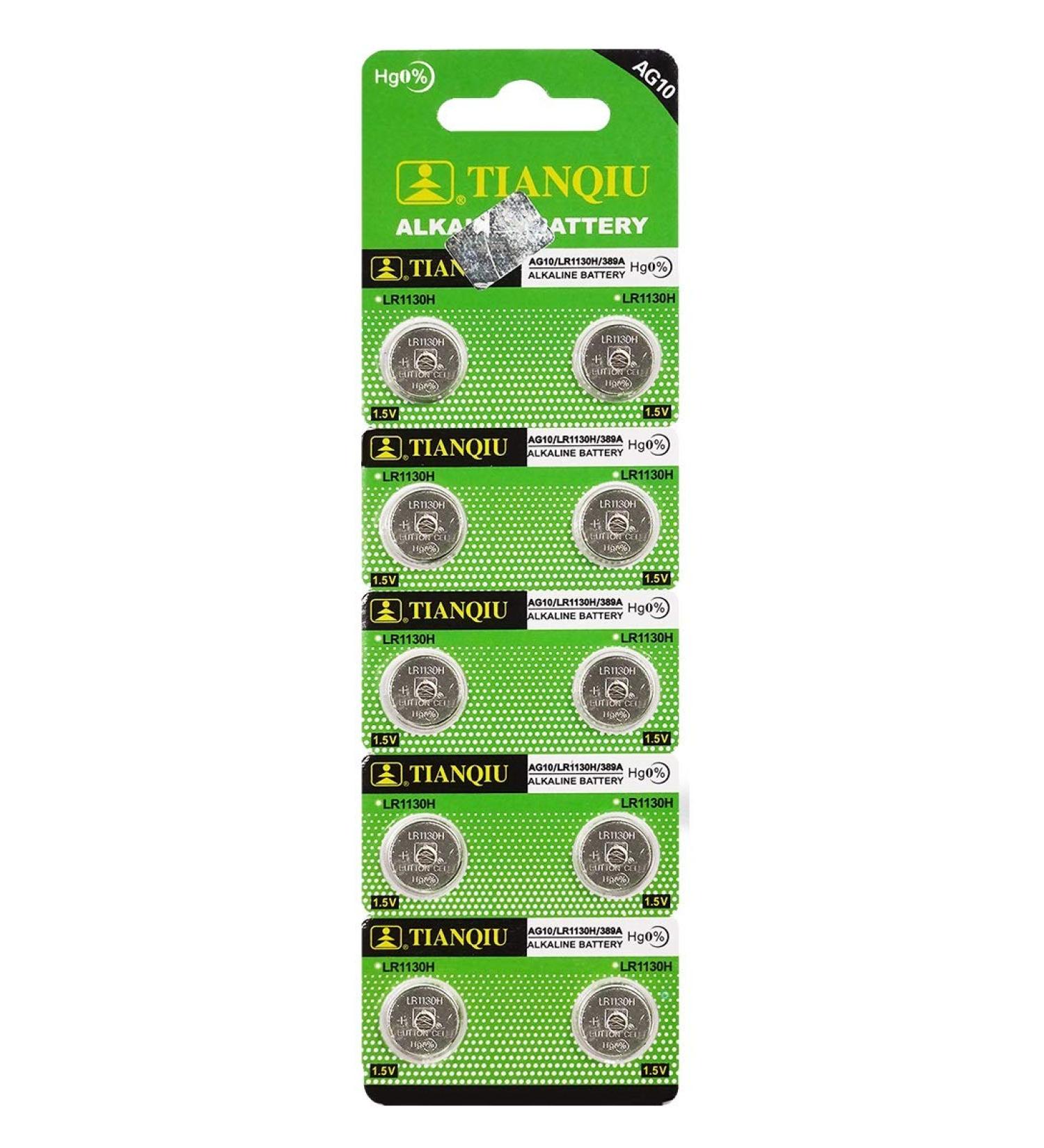 Buy Tianqiu 10PCS AG10 LR1130 389 SR1130SW Alkaline Battery - Long-Lasting Power for International Shipping - Buy Online on SooperMarket.com