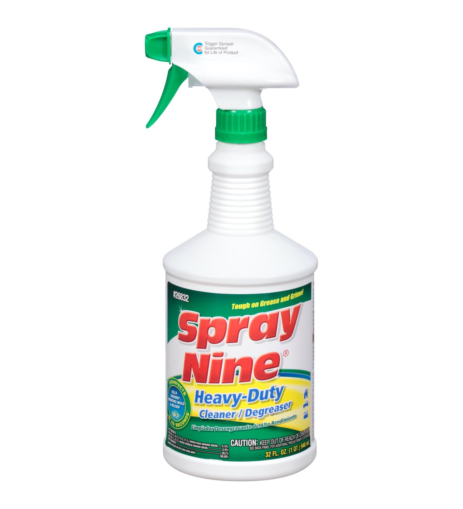 Spray Nine 26832 Heavy Duty Cleaner/Degreaser and Disinfectant 32 oz - White - Buy Online on SooperMarket.com