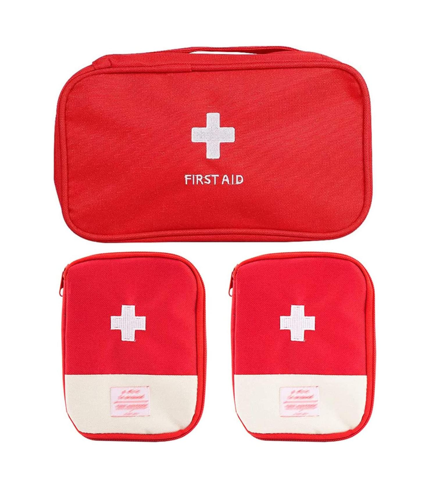 Travel Pharmacy Bag | Zuzer 3-Pack Waterproof First Aid & Medication Storage for Home Office & Outdoor Use - Buy Online on SooperMarket.com