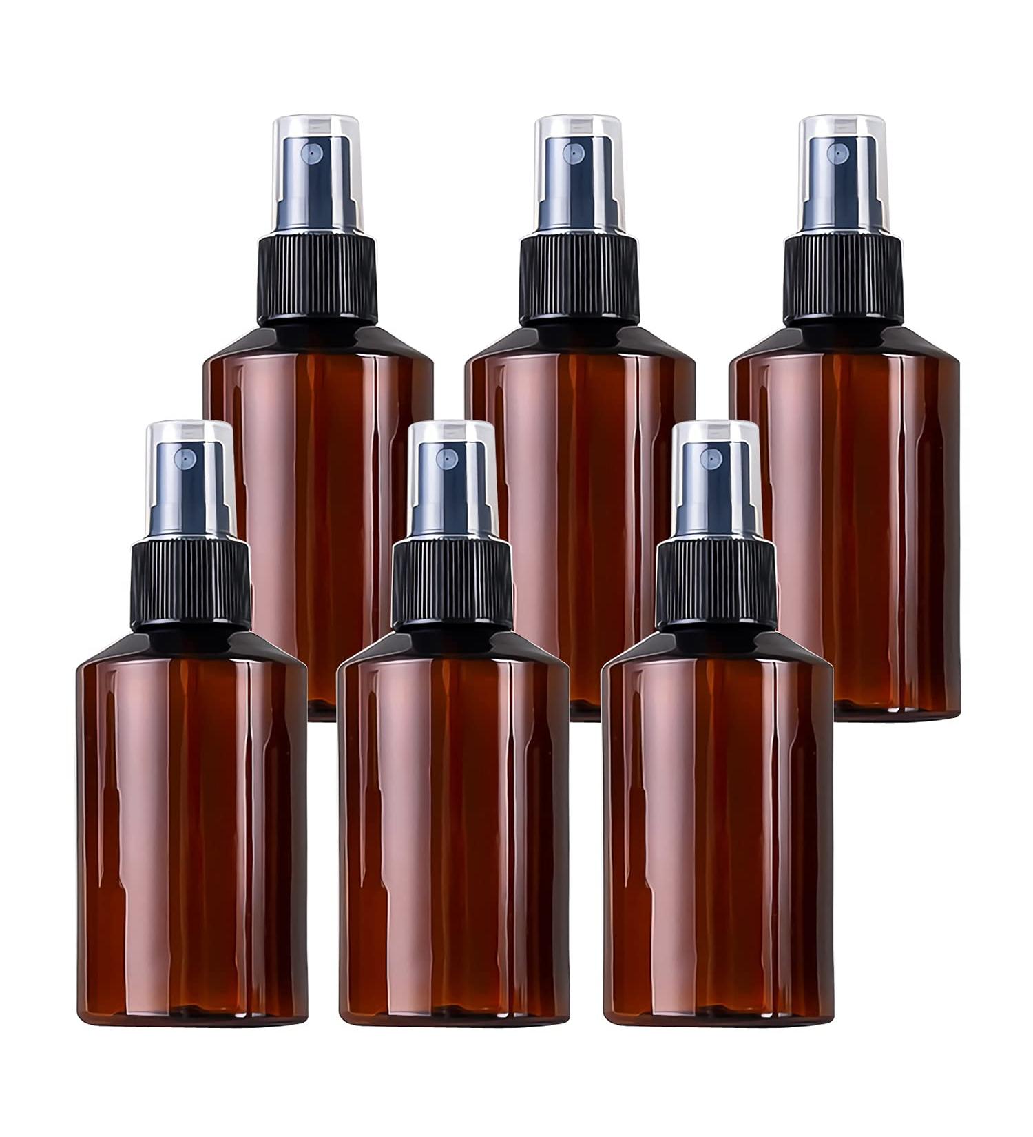 TIANZD 6 Pieces Empty 150 ml Brown PET Plastic Fine Mist Pump Spray Bottles with Black Sprayer for Cosmetic Perfume Water Travel Portable Containers Refillable 1x Funnel 150ml - Buy Online on SooperMarket.com