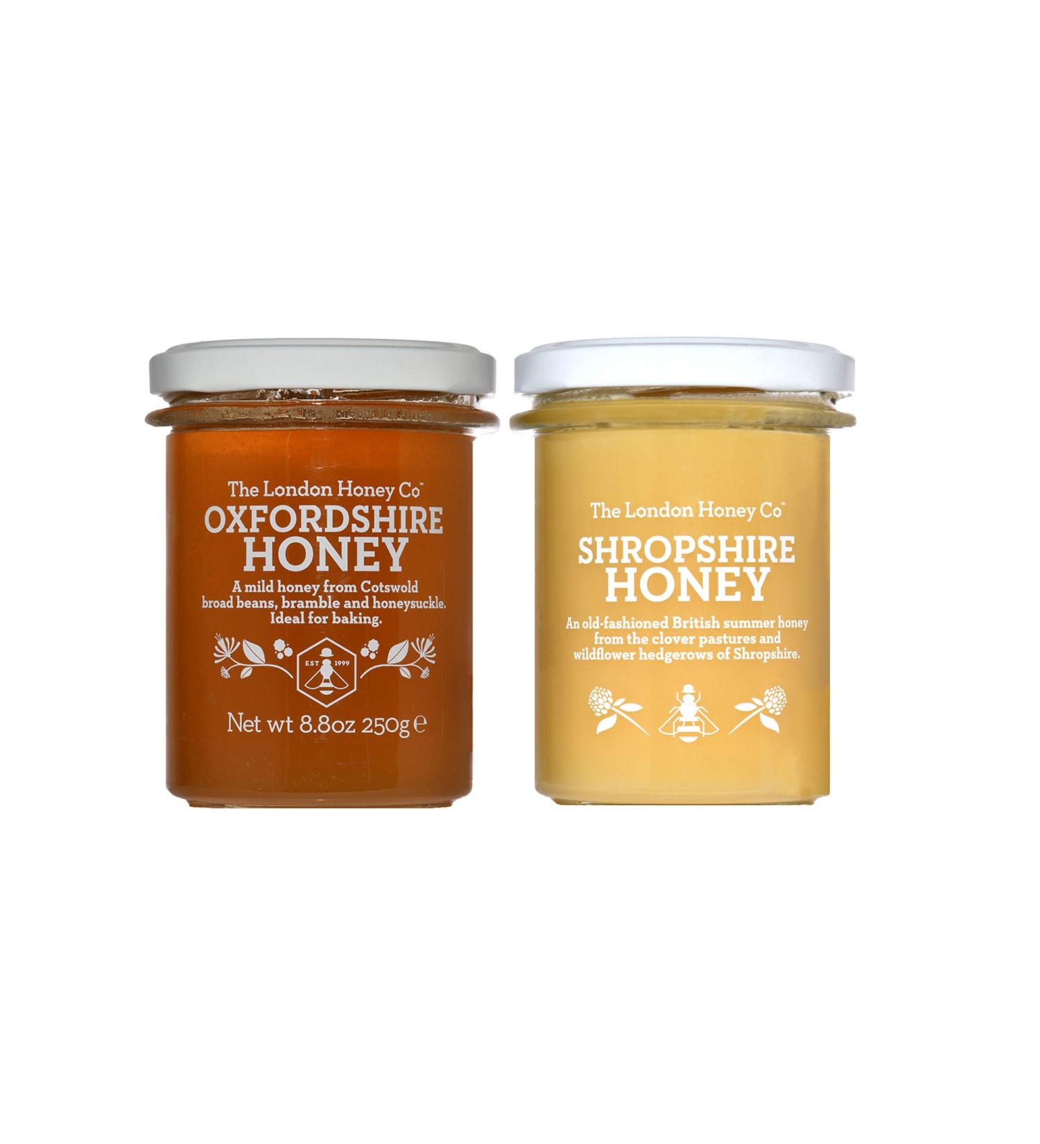 Blossom Honey Duo Gift Set: Shropshire Creamed & Oxfordshire Summer - Buy Online on SooperMarket.com