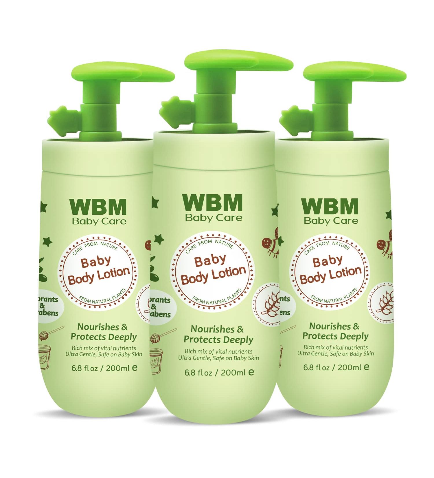 WBM Care Baby Lotion with Natural Honey and Wheatgerm Oil - 6.8 oz (Pack of 3) | Nourishing Face & Body Lotion for Deep Protection | 20.4 Fl Oz (Pack of 1) | Modern Formula - Buy Online on SooperMarket.com