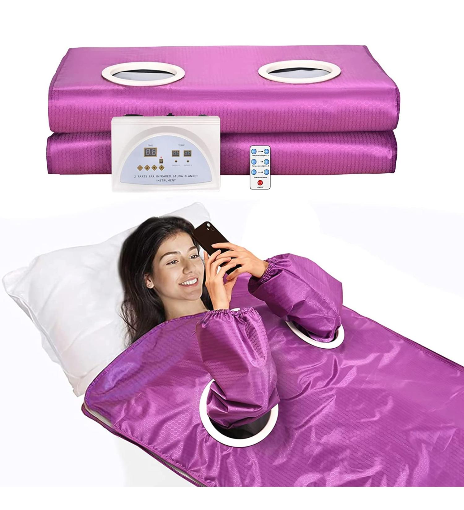 Buy HlieeeoSfcn Infrared Sauna Corner: 2-Zone Portable Heating Blanket with Remote Control | Professional Detox Therapy | International Shipping Available - Buy Online on SooperMarket.com