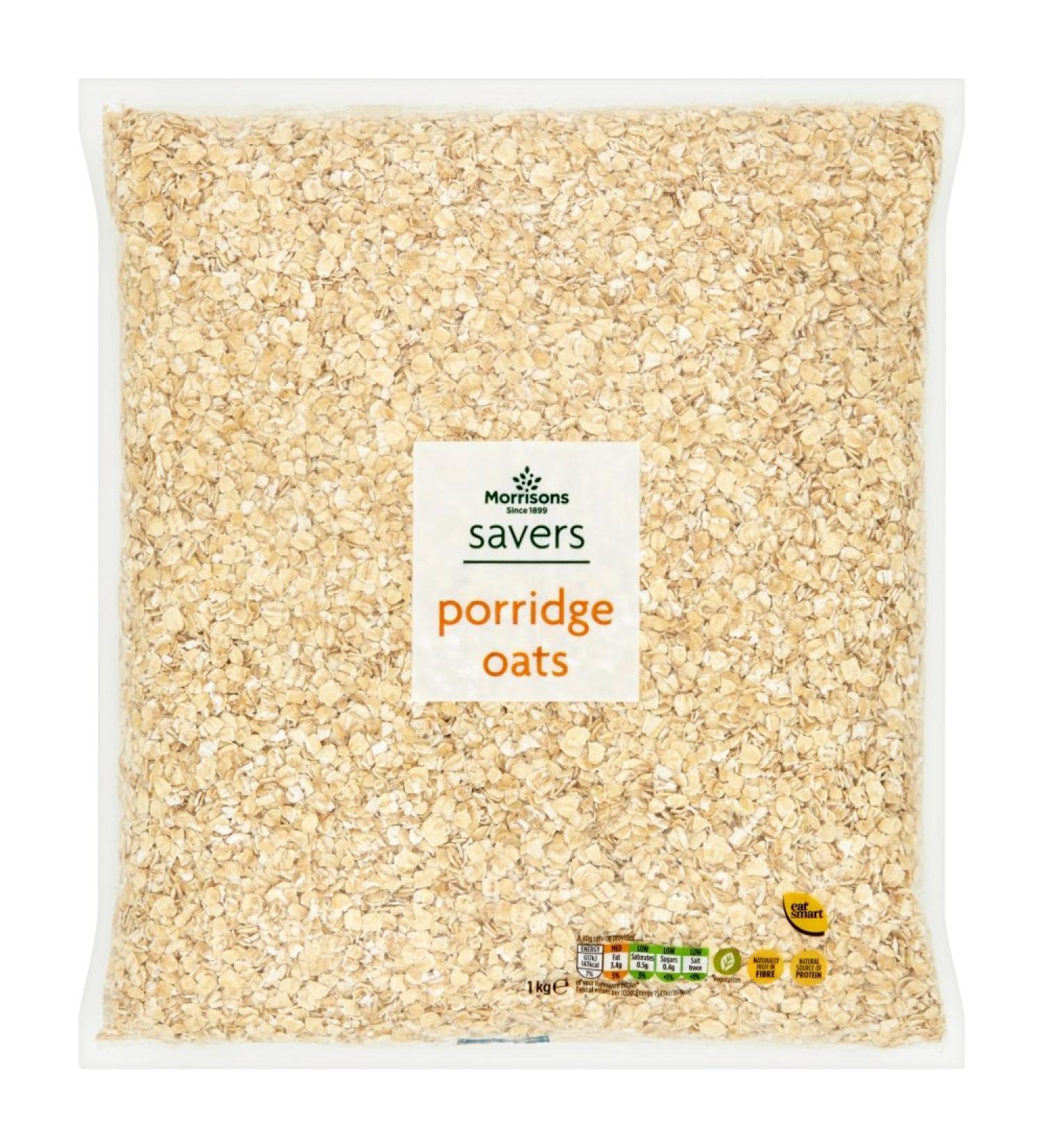 MORRISONS SAVERS PORRIDGE OATS 1KG - Buy Online on SooperMarket.com
