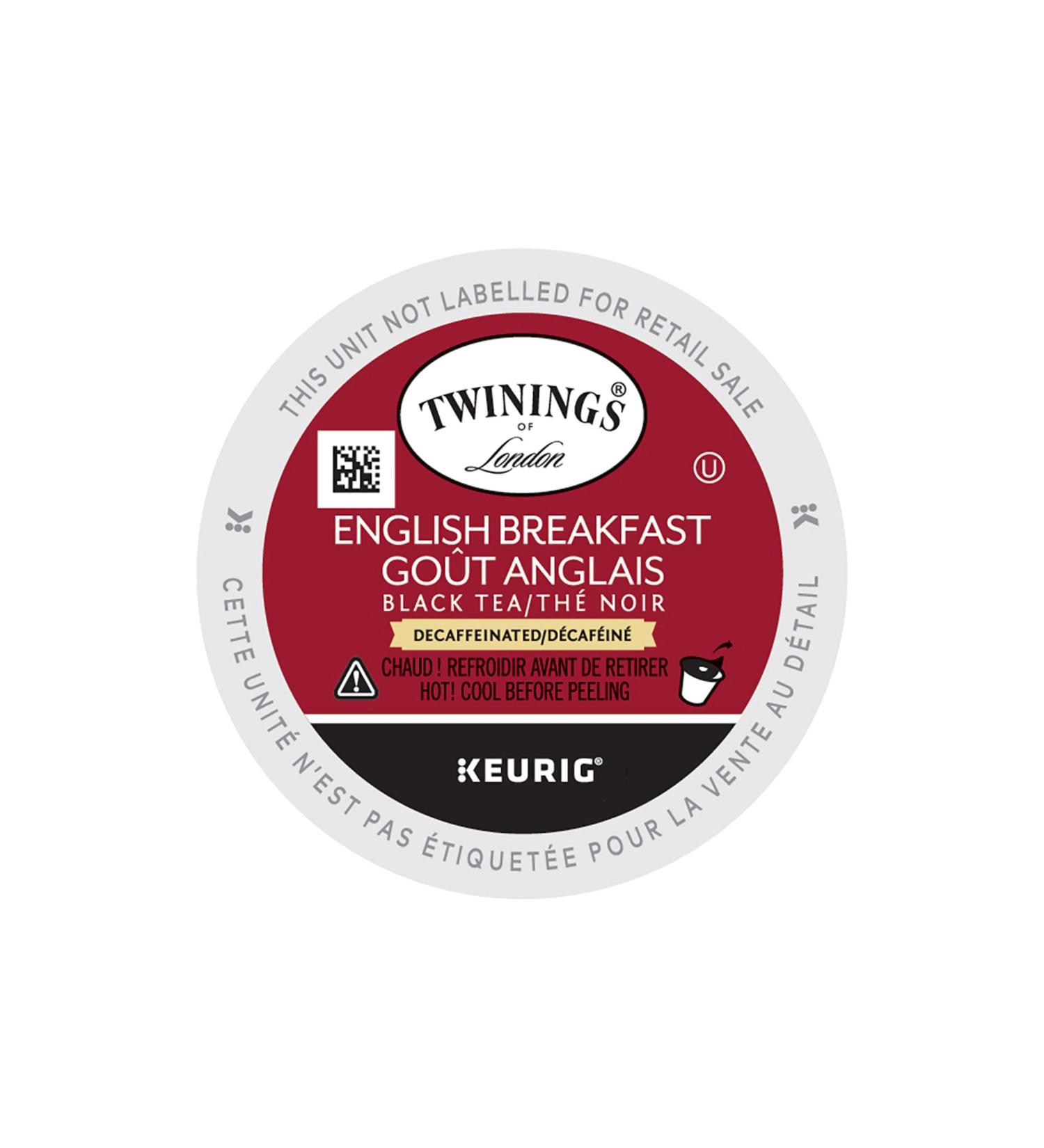 Twinings Decaf English Breakfast Tea K-Cups for Keurig | Decaffeinated Black Tea | Smooth Flavourful | 24 Count (Pack of 4) | Enjoy Hot or Iced Decaf English Breakfast 24 Count (Pack of 4) - Buy Online on SooperMarket.com
