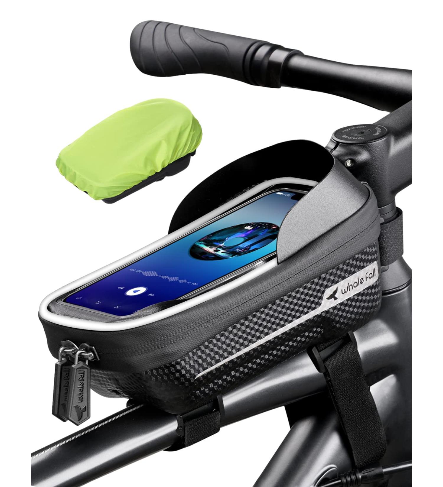 Whale Case Waterproof Bicycle Phone Holder - EVA Frame Bag with Touchscreen Rain Protection for Phones under 6.9'' - Durable Pressure-Resistant Bike Accessories - Buy Online on SooperMarket.com