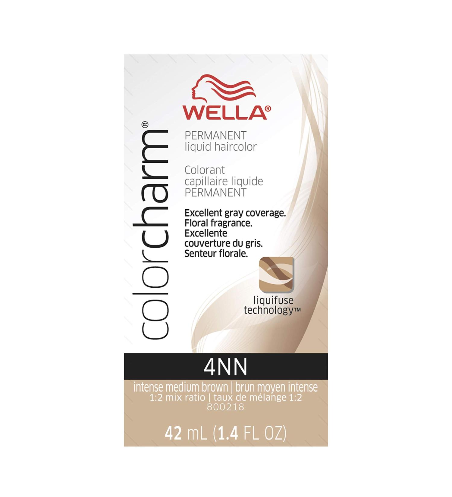 Wella Color Charm 4NN Intense Med Brown Permanent Liquid Hair Color for Gray Coverage - Buy Online on SooperMarket.com